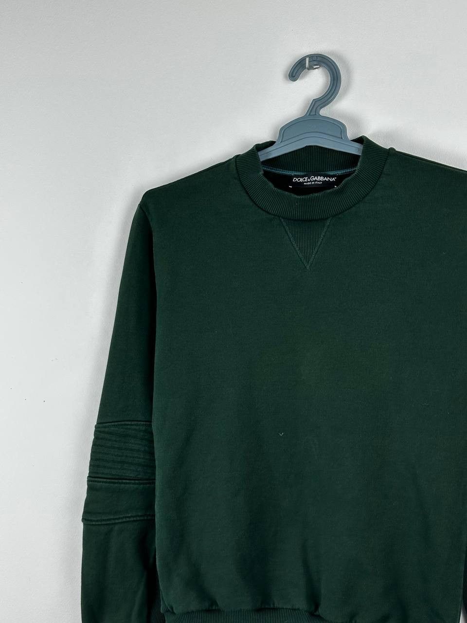 Dolce & Gabbana Men’s Dolce & Gabbana Green Leather Logo Sweatshirt Size US M / EU 48-50 / 2 - 3 Thumbnail