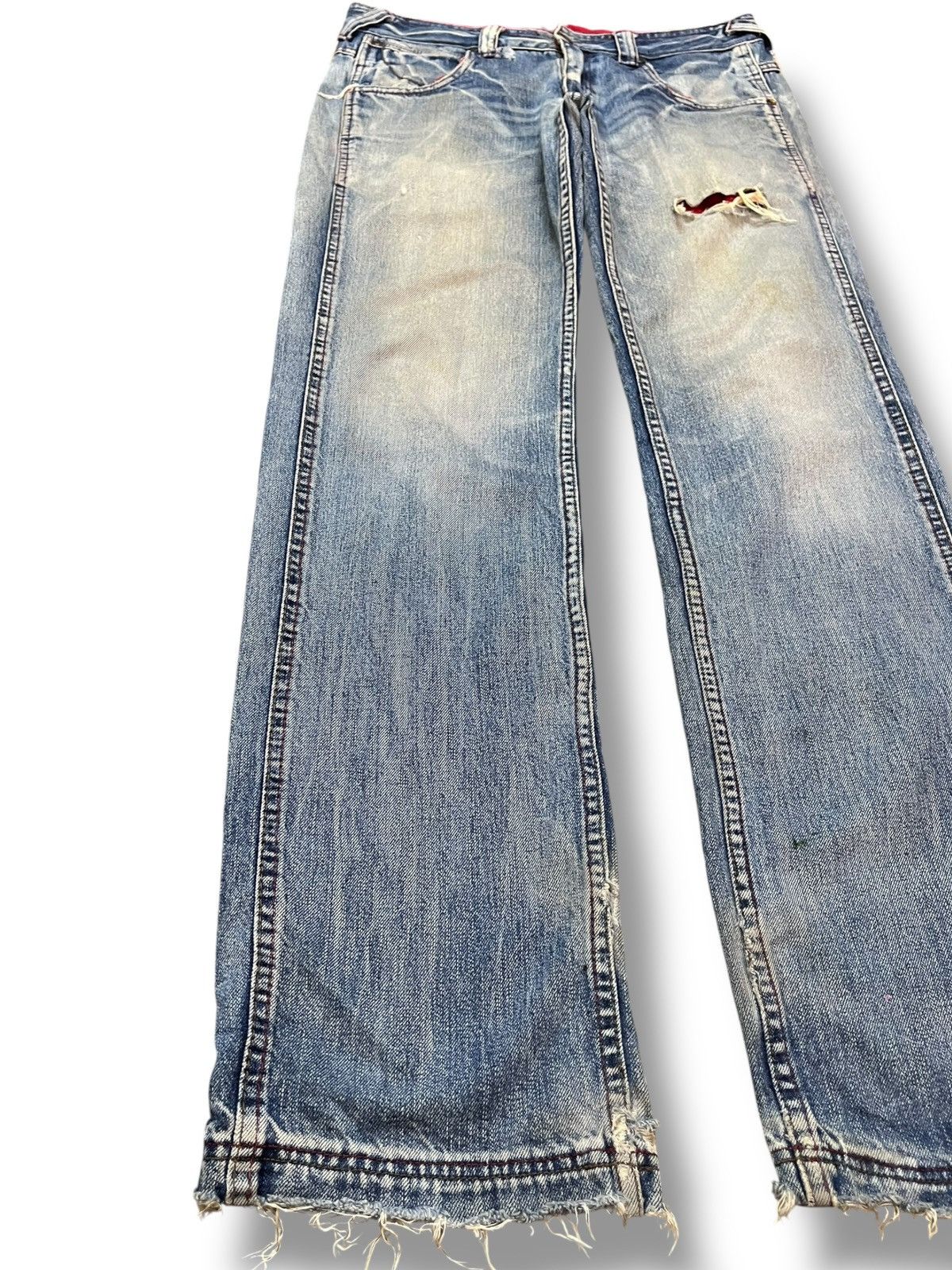 Wrangler Vintage Wrangler Faded Grunge Distressed Denim Size US 33 - 3 Thumbnail