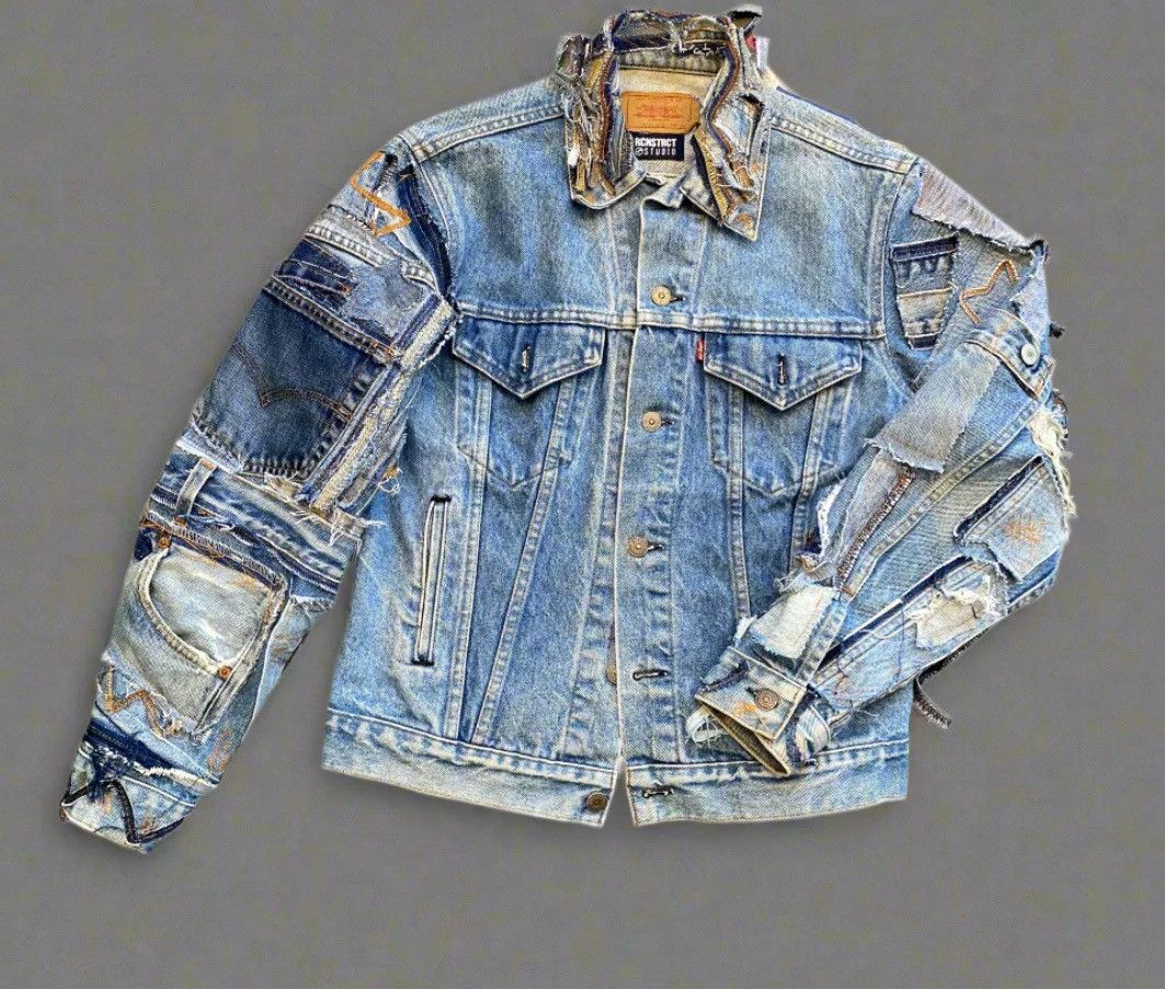 Other NEW Rcnstrct Studio Vintage Patchwork Detail Denim Jacket Size US L / EU 52-54 / 3 - 3 Thumbnail