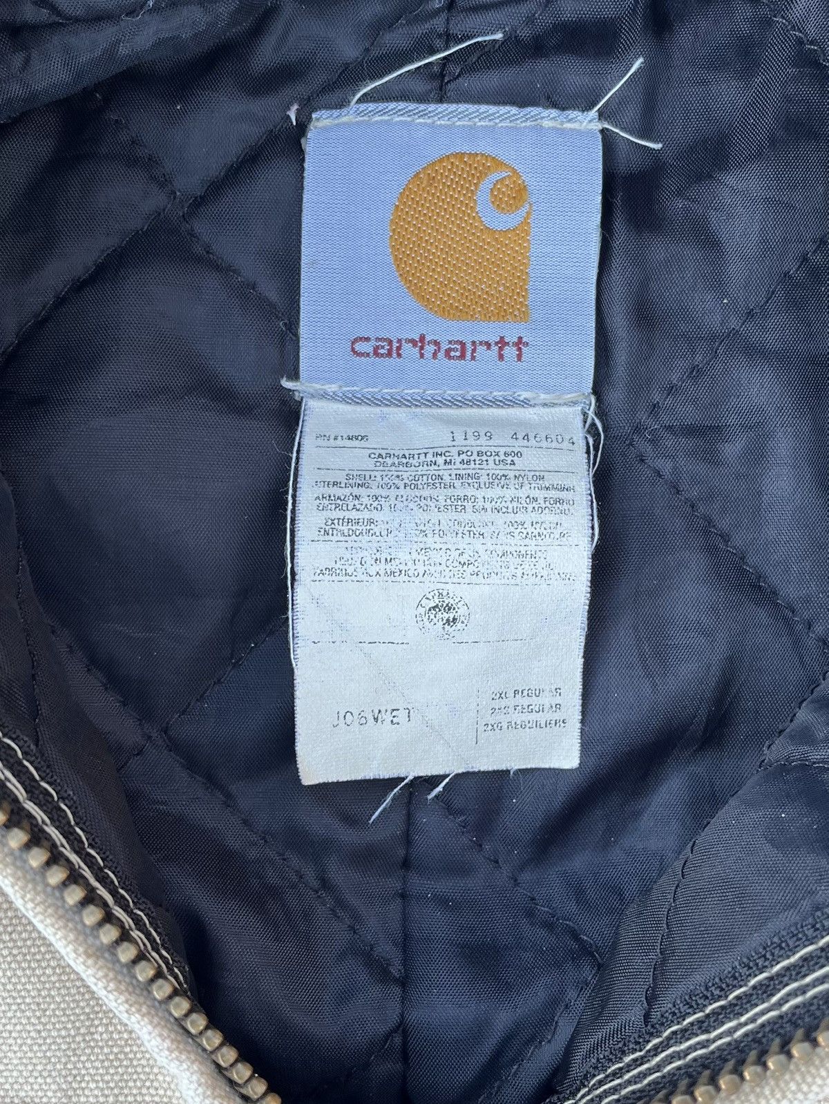 Carhartt Vintage Carhartt Jacket Quilt Lined J06 Distressed 1999 Boxy Size US XL / EU 56 / 4 - 6 Thumbnail