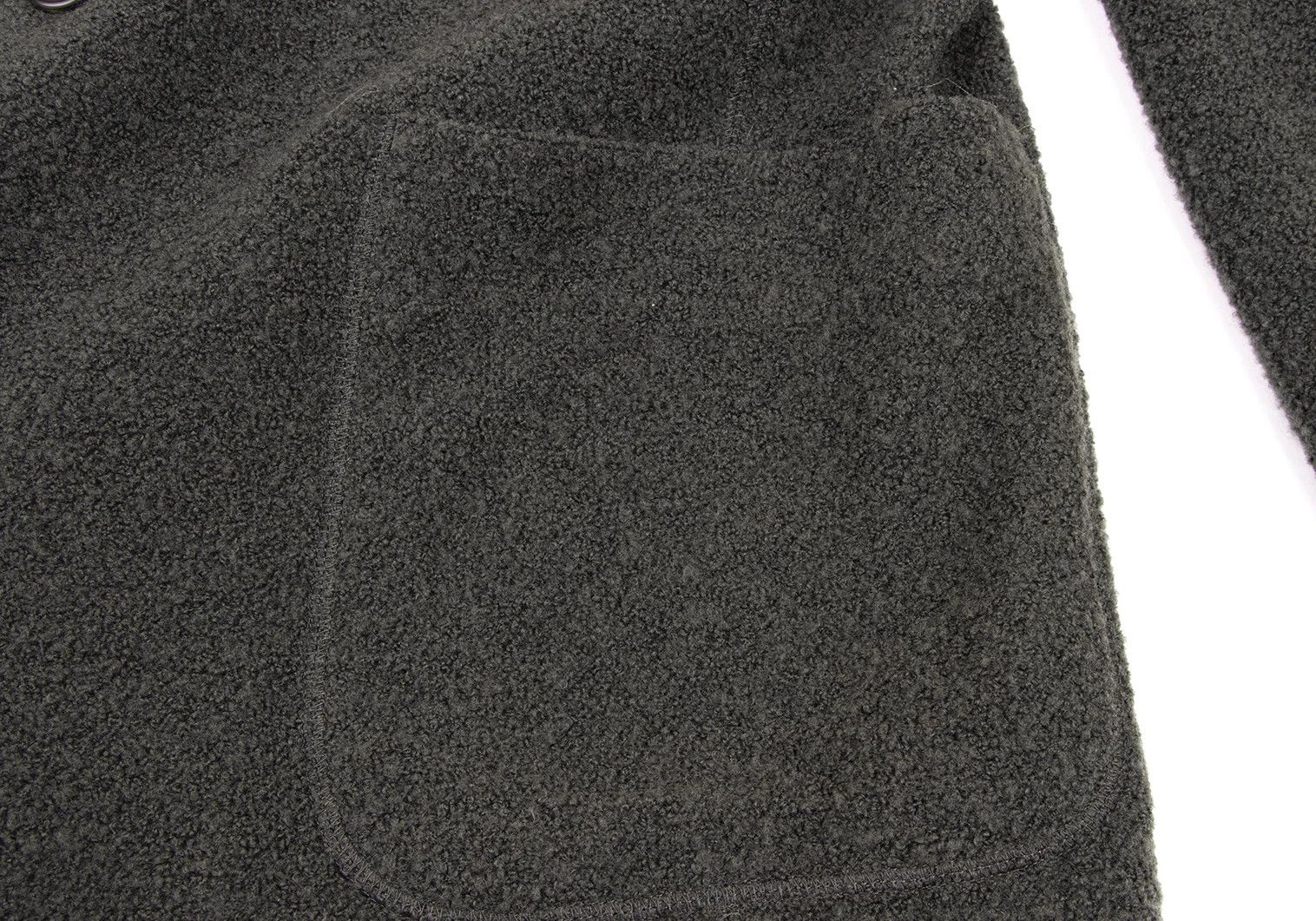 Issey Miyake Wool Blend Pile Knit Jacket in Khaki Gray, Size XL Size US XL / EU 56 / 4 - 12 Thumbnail