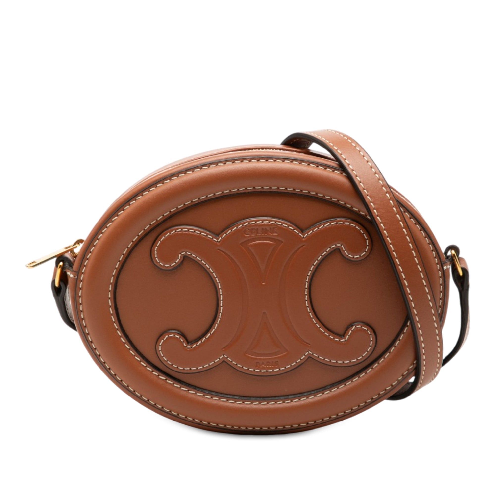 Celine Calfskin Cuir Triomphe Oval Crossbody Size ONE SIZE - 1 Thumbnail