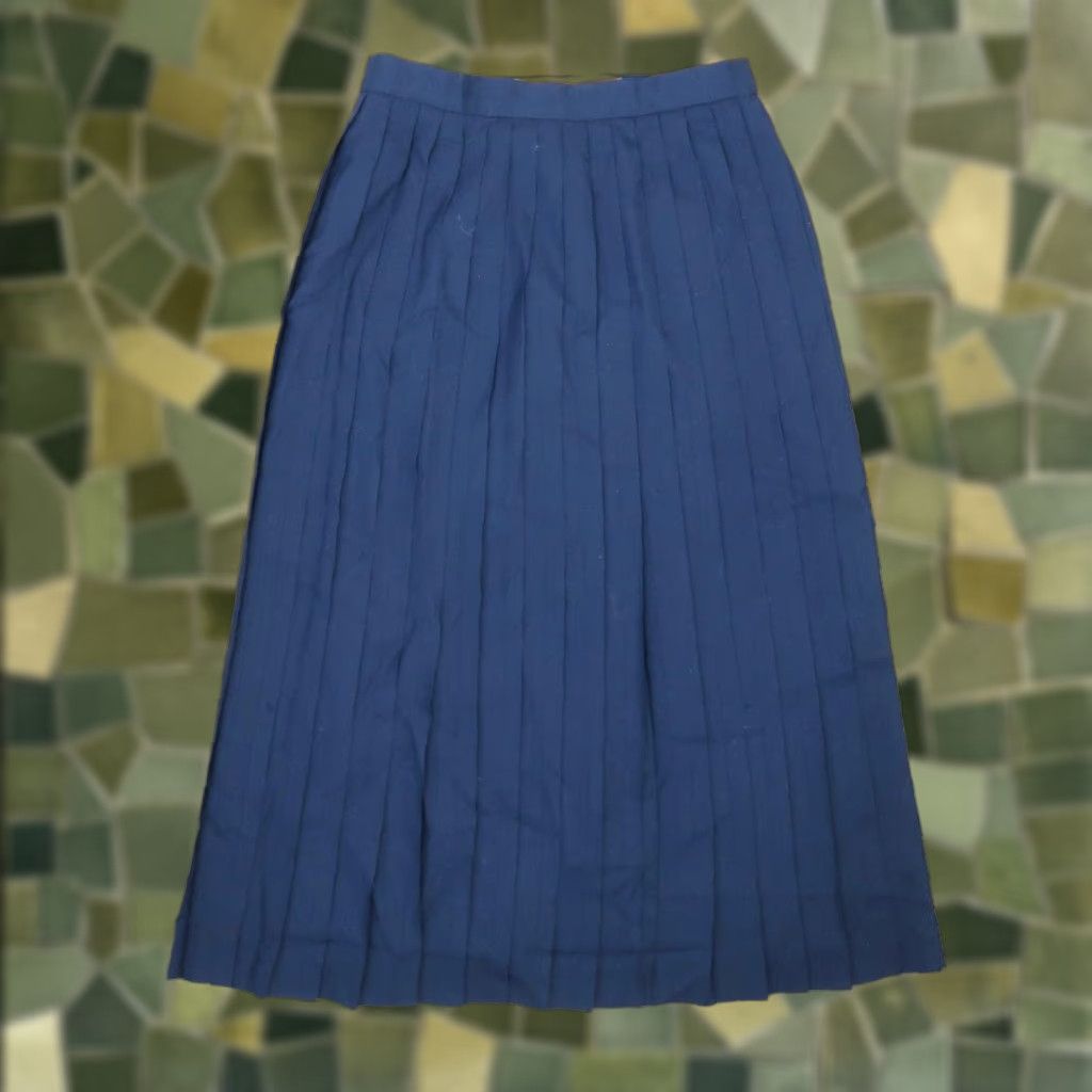 Vintage VINTAGE JH Collectibles Skirt Navy Blue Wool Midi A-Line 8 Women Wool 80s Skirt Body Workwear Mens? Size 30" / US 8 / IT 44 - 1 Thumbnail