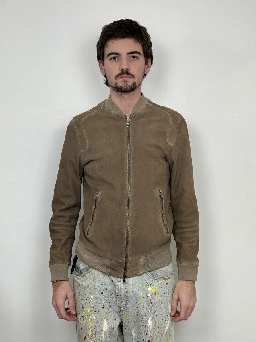 Daniele Alessandrini 2000s Daniele Alessandrini Camel Leather Bomber Jacket Size US S / EU 44-46 / 1 - 5 Thumbnail