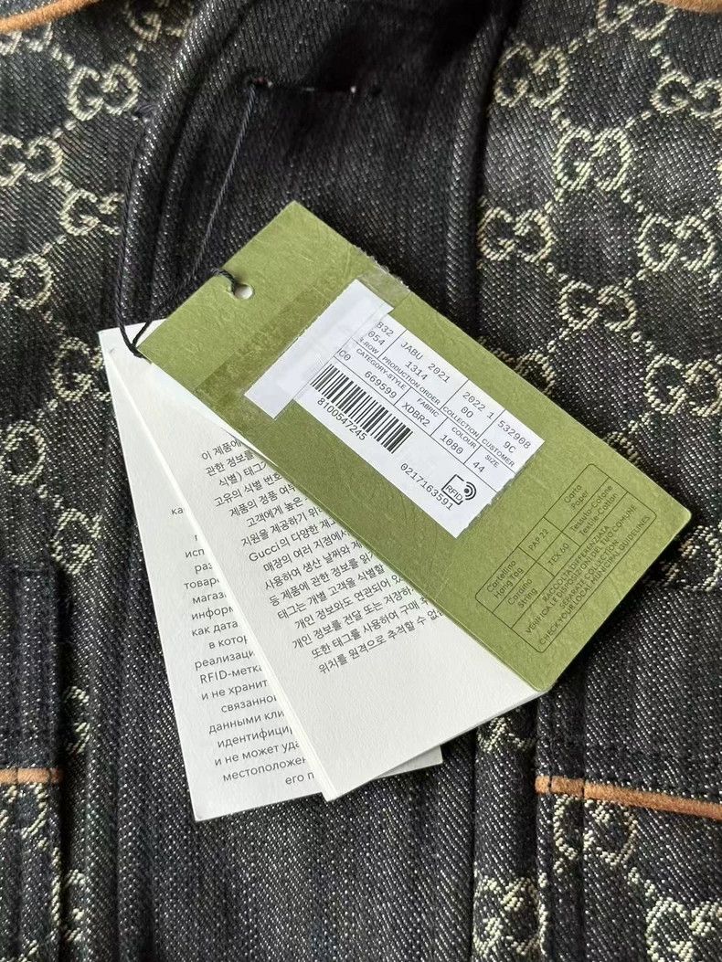 Gucci Gucci Black ebony button full-print denim jacket 2501-Nexta Size US S / EU 44-46 / 1 - 5 Thumbnail