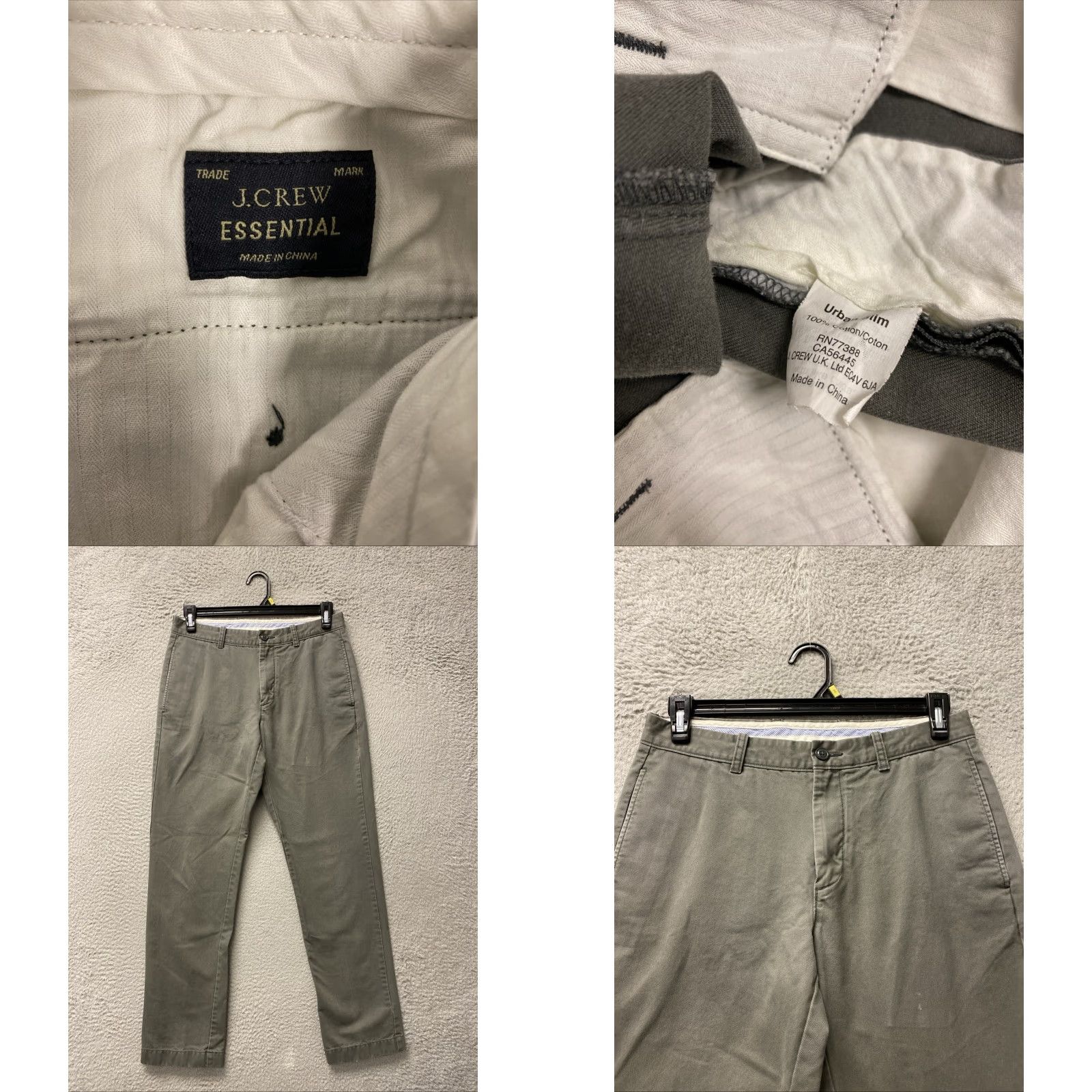 J.Crew VINTAGE J. Crew Men’s Slim Chino Pants 31x32 Green Cotton Tapered Casual Mens Size US 31 - 8 Thumbnail