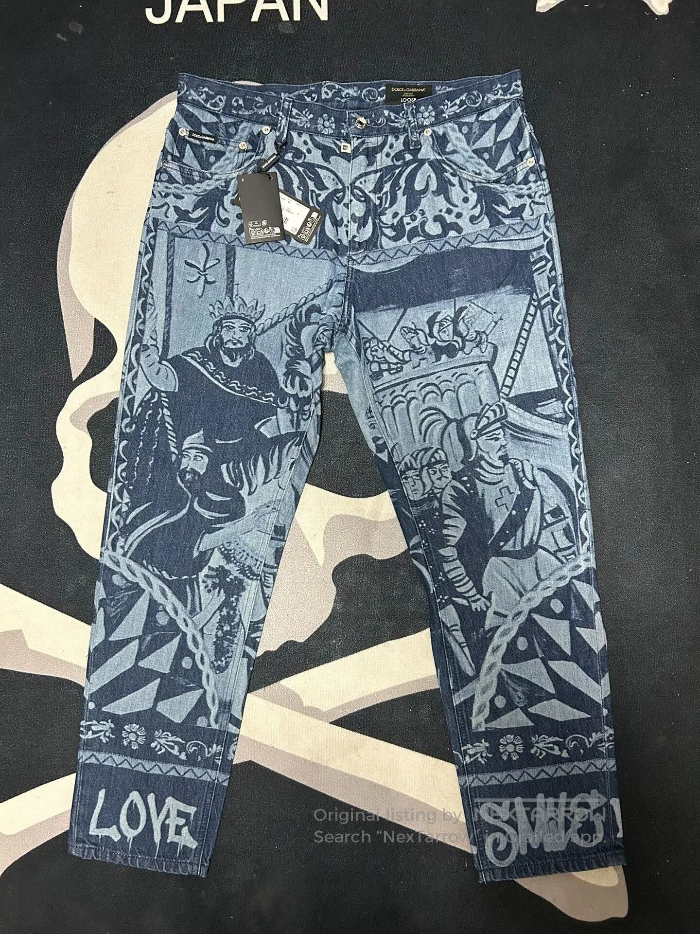 Dolce & Gabbana Dolce Gabbana Graphic Denim Pants. Size US 32 / EU 48 - 1 Thumbnail