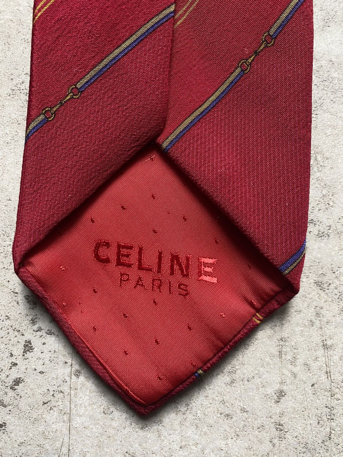 Celine Vintage Celine Tie 100% Silk like YSL Size ONE SIZE - 7 Thumbnail