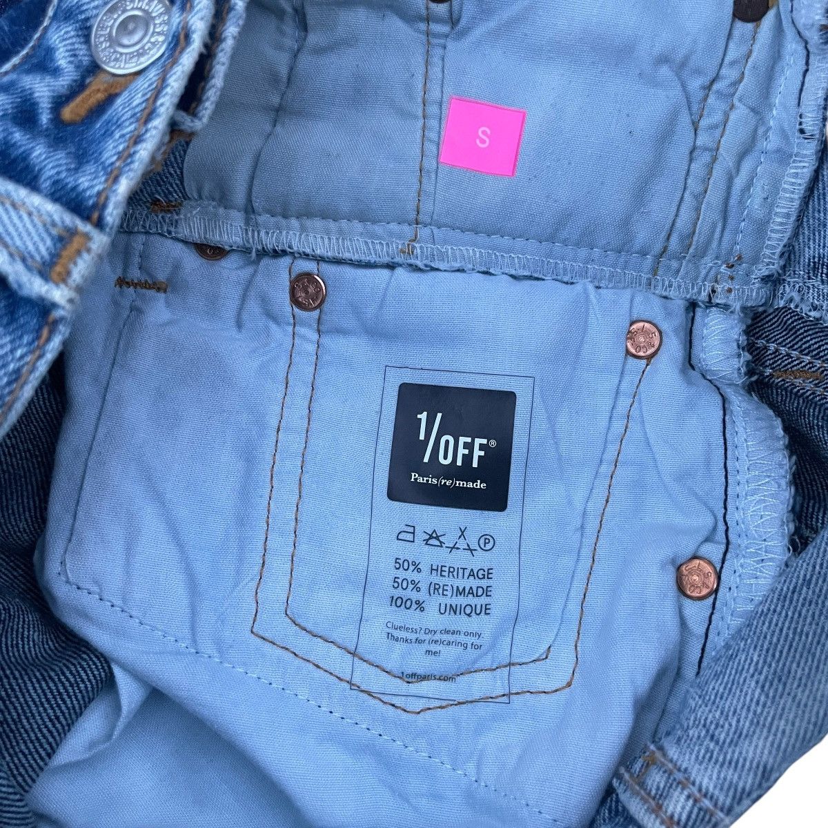 Levi's RARE 1/OFF Paris(re)made Reworked Levi's Double Jeans Size US 28 / EU 44 - 12 Thumbnail