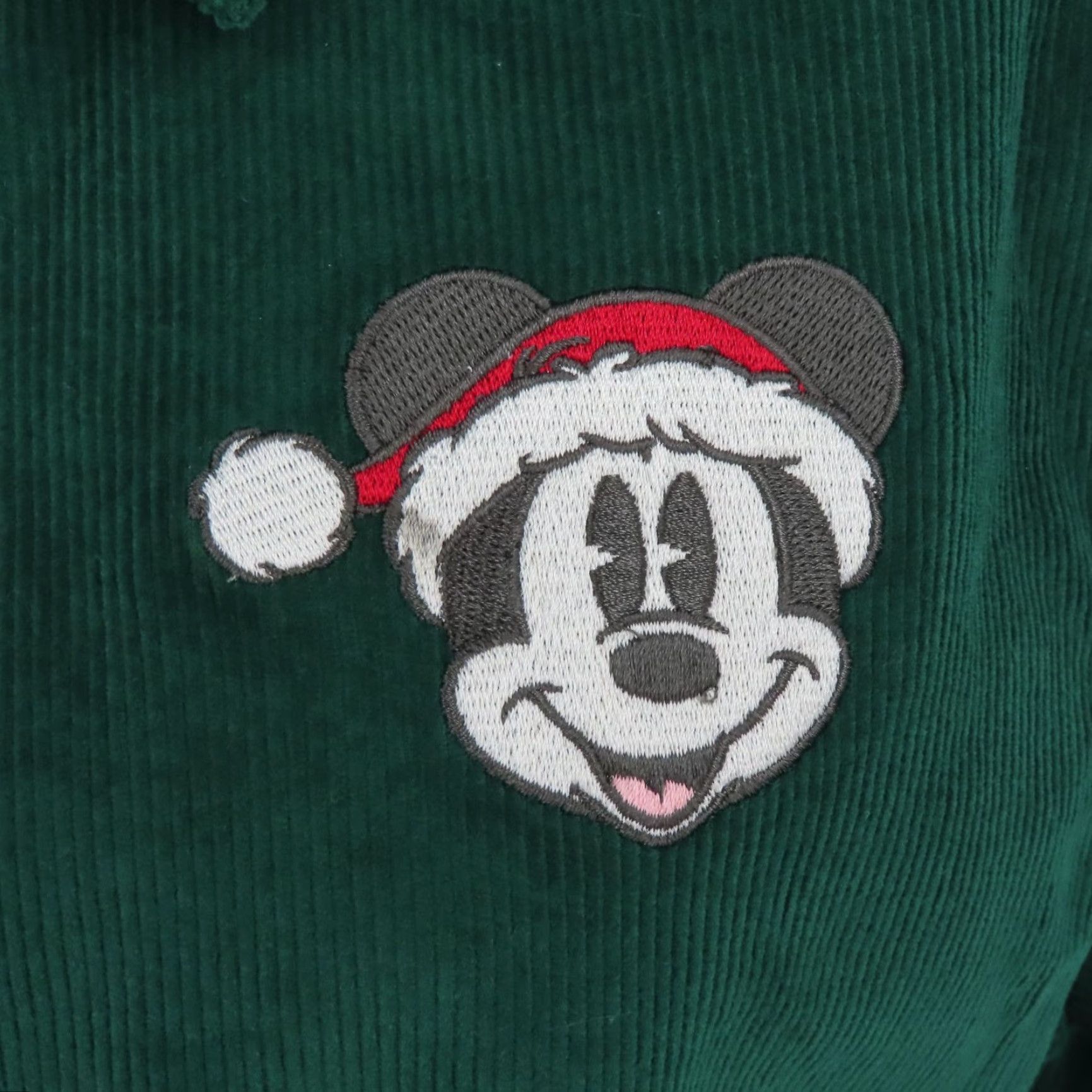 Disney Disney Men S Green Corduroy Button Embroidered Santa Mickey Shirt NEW Size US S / EU 44-46 / 1 - 3 Thumbnail