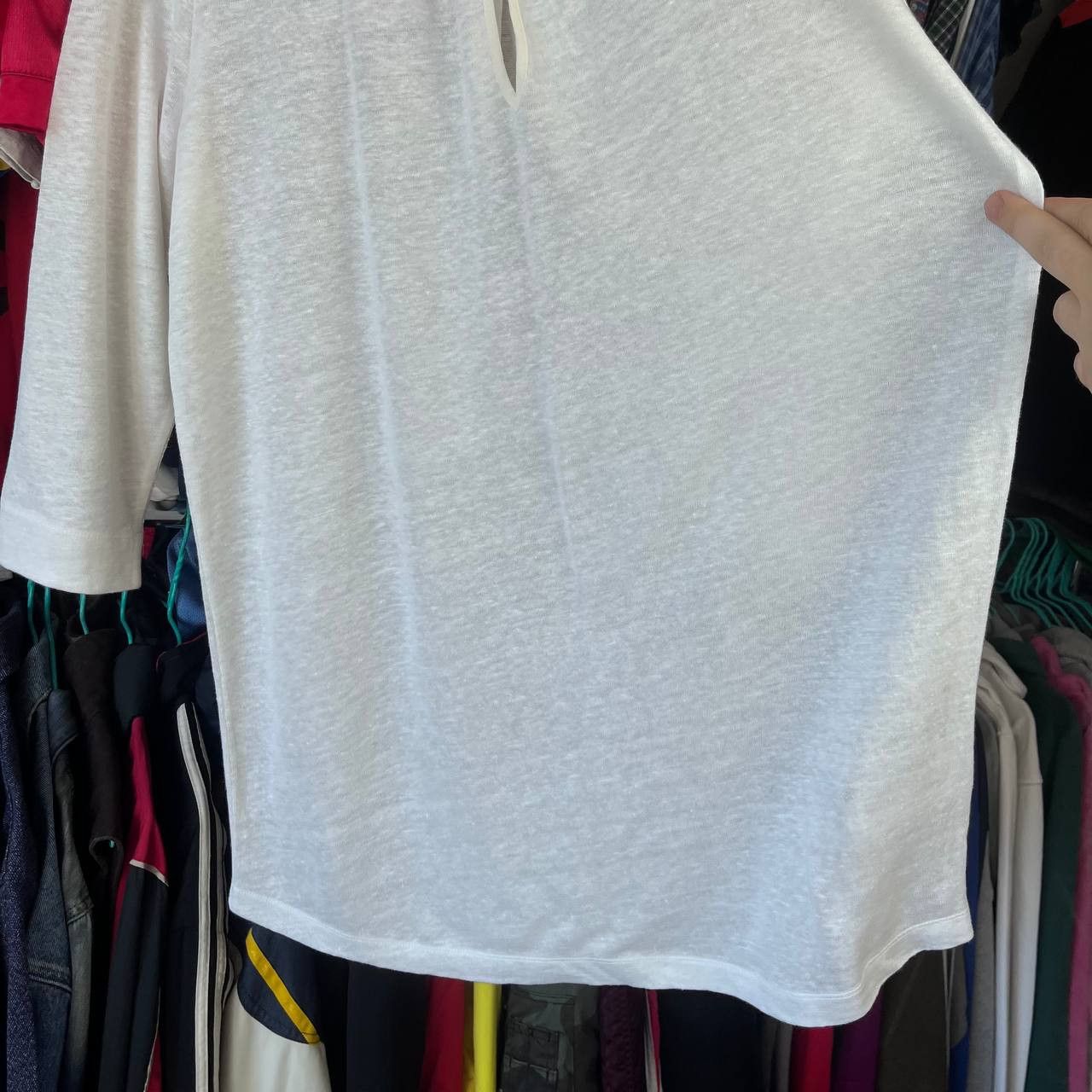 Escada Sport ESCADA Sport Linen/Silk White Blouse Top Shirt Size M Size M / US 6-8 / IT 42-44 - 6 Thumbnail