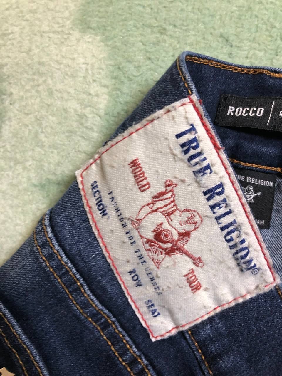 True Religion True Religion Rocco Relaxed Skinny Jeans Dark Wash Mens Size US 30 / EU 46 - 5 Thumbnail