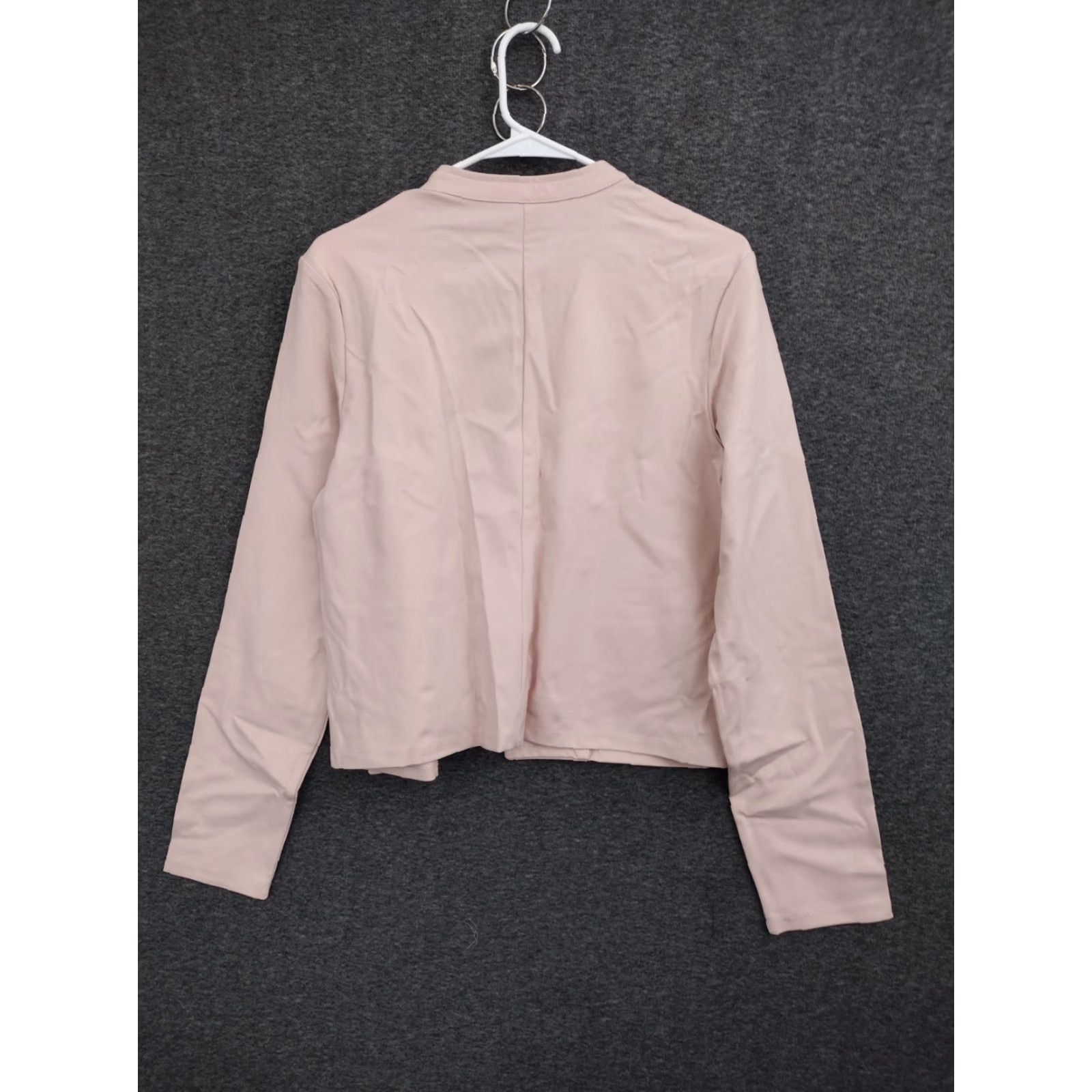 Guess Guess Blazer Women XL Light Pink Open Front Cropped Length Jacket Blazer Size XL / US 12-14 / IT 48-50 - 2 Thumbnail