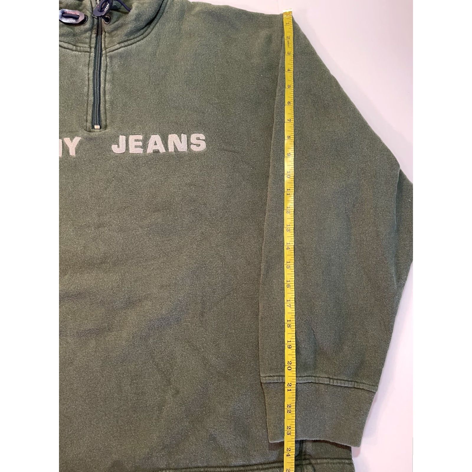 Tommy Hilfiger VINTAGE Tommy Hilfiger Tommy Jeans Pullover 1/4 Zip Sweater Shirt Mens 2XL Green 90s Size US XXL / EU 58 / 5 - 7 Thumbnail