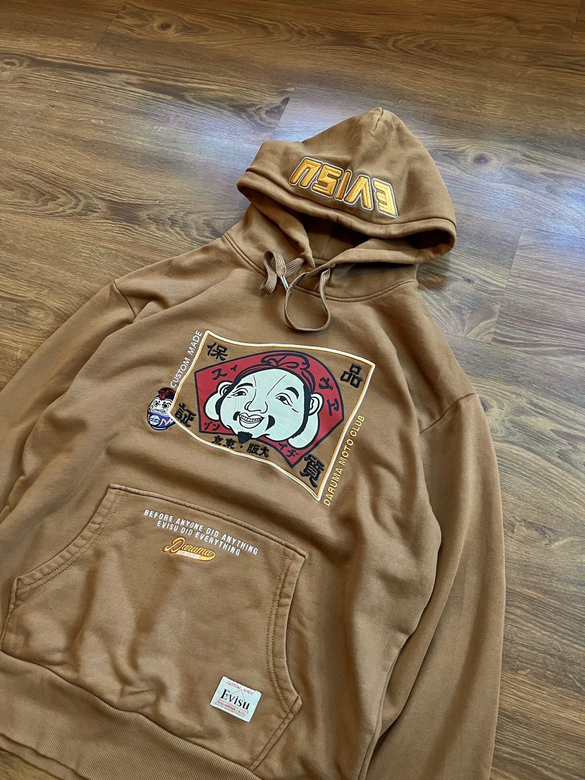 Evisu Rare Evisu Daruma Moto Club Embroidered Hoodie Size US L / EU 52-54 / 3 - 3 Thumbnail