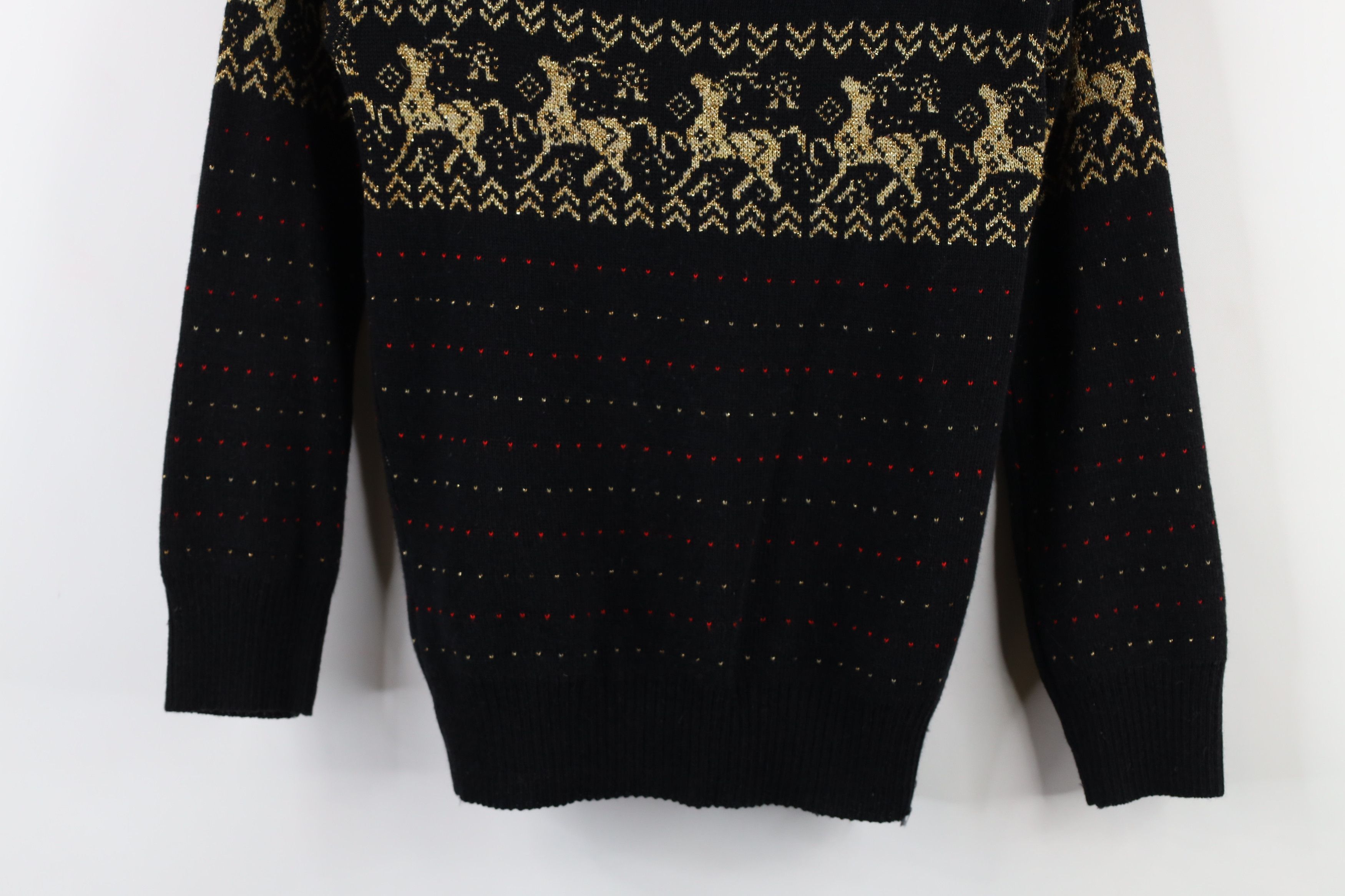 Vintage Vintage 70s Streetwear Christmas Reindeer Knit Sweater USA Size S / US 4 / IT 40 - 3 Thumbnail
