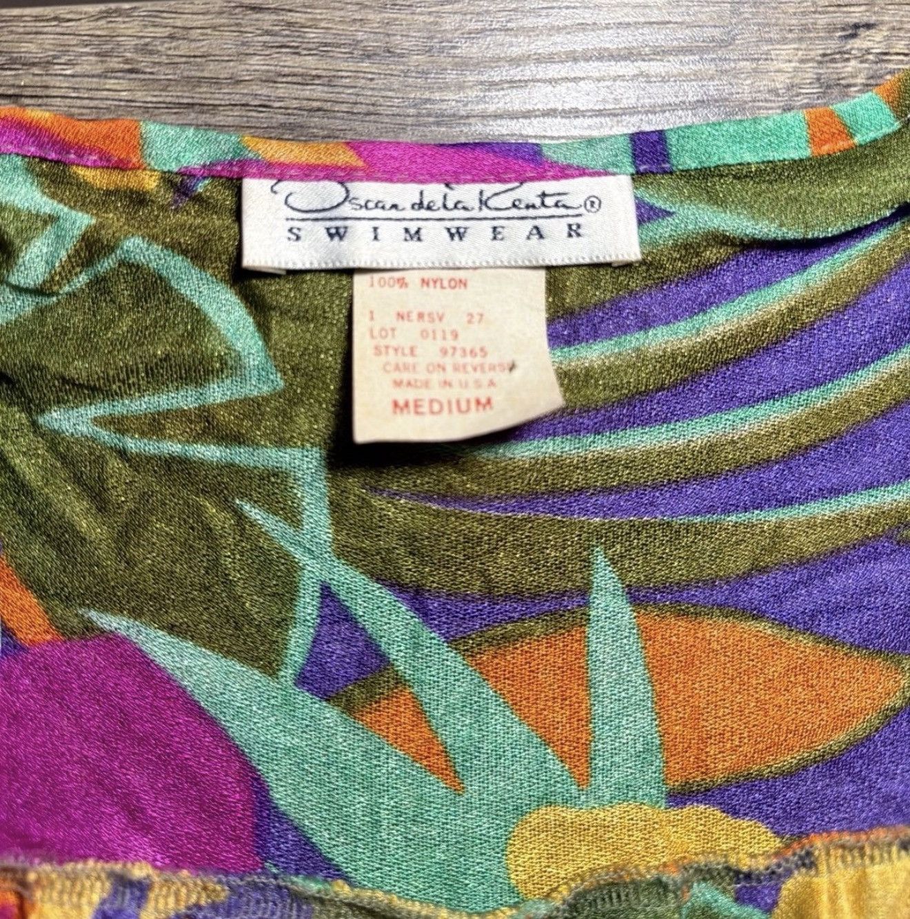 Oscar De La Renta Vintage Oscar de la Renta Swimwear Abstract Print Cover-Up Size M / US 6-8 / IT 42-44 - 2 Thumbnail