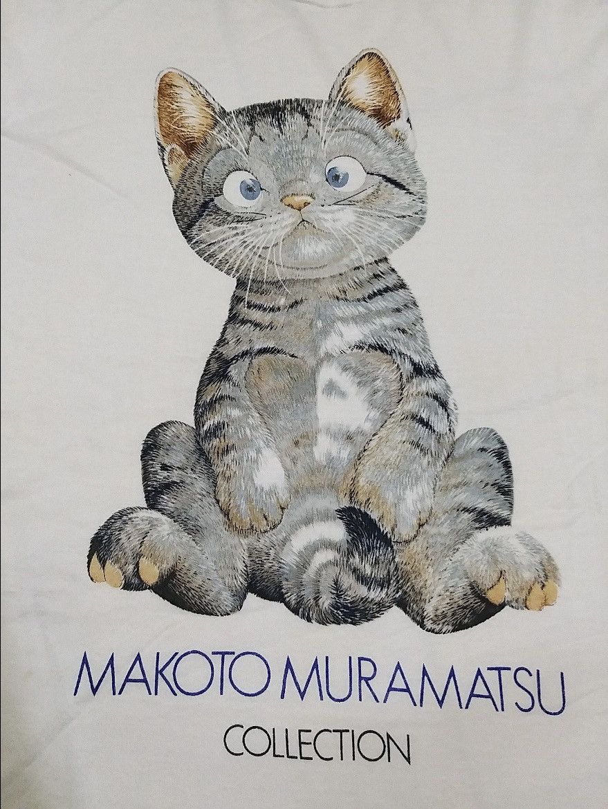 Art Comes First VINTAGE MAKOTO MURAMATSU COLLECTION CAT ART T SHIRT Size US L / EU 52-54 / 3 - 3 Thumbnail