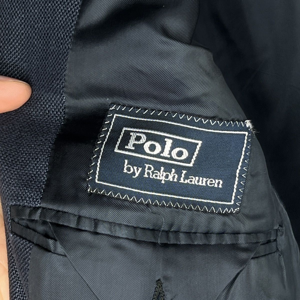 Polo Ralph Lauren × Ralph Lauren Vintage 90s Polo Ralph Lauren Wool/Linen Blazer 42R Size 42R - 8 Thumbnail