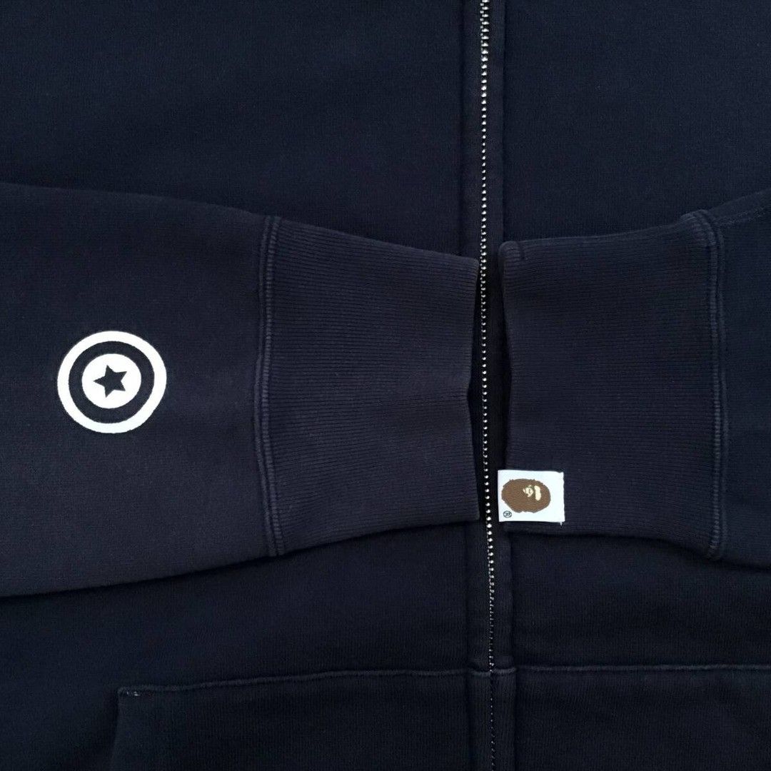 Bape BAPE WGM Shark Full Zip Hoodie Navy a bathing ape Size US L / EU 52-54 / 3 - 6 Thumbnail