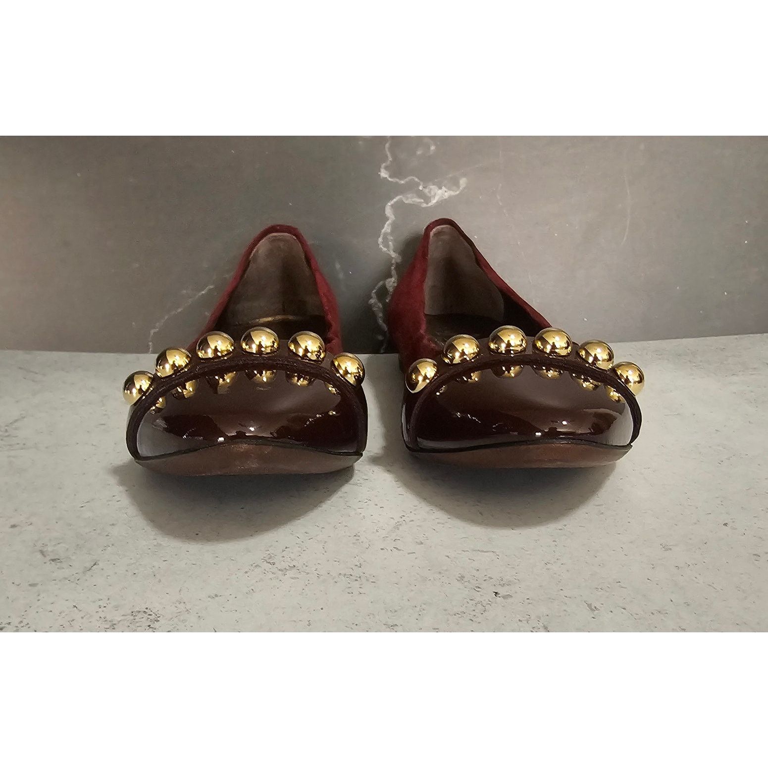 AGL AGL Studded Suede Leather Cap Toe Ballet Flat 35.5 5.5 Size US 5.5 / IT 35.5 - 3 Thumbnail