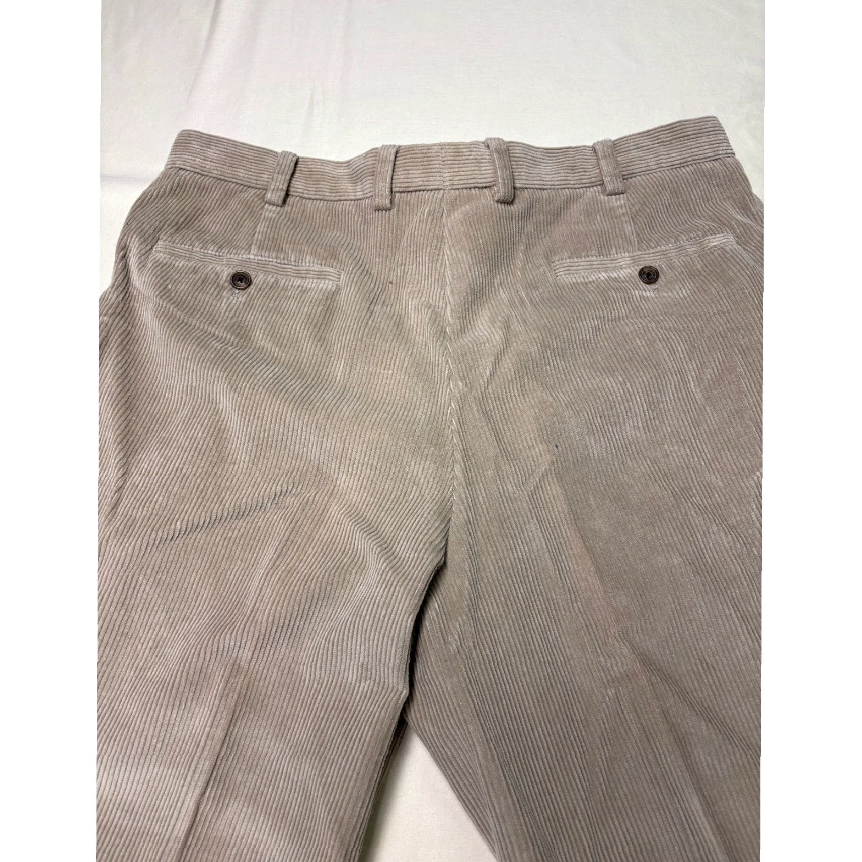 Brooks Brothers Brooks Brothers Hudson Pants Mens 40x30 Corduroy Tan Taupe Cotton Wide Wale Dress Straight Jeans? Size US 40 / EU 56 - 7 Thumbnail