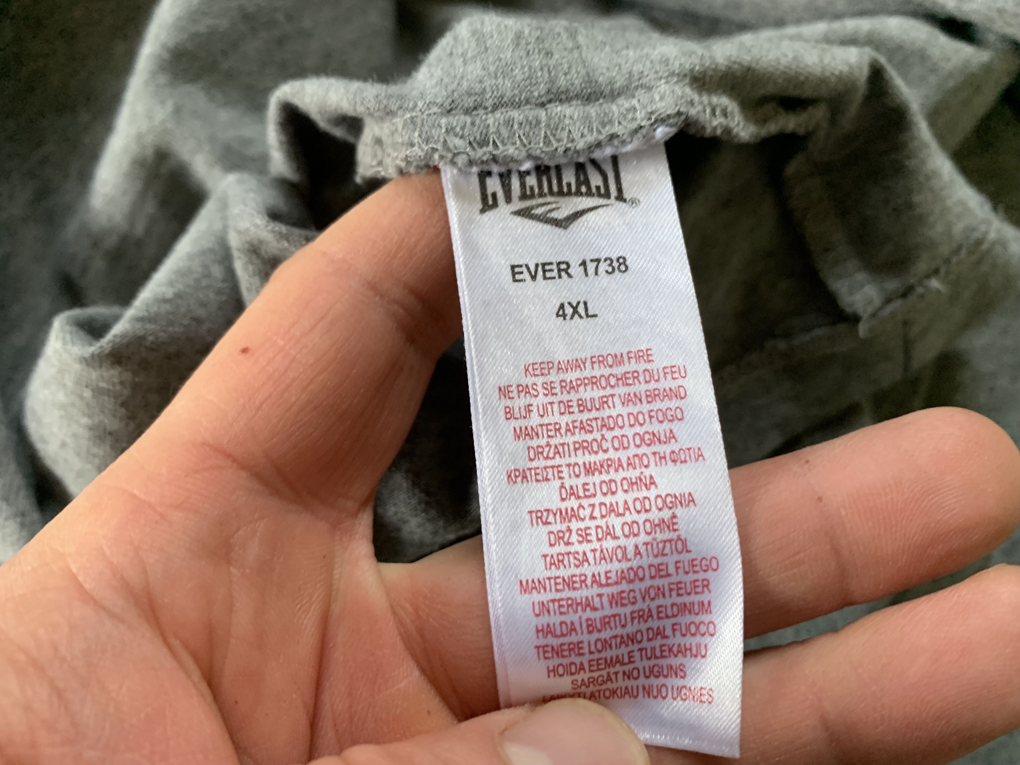 Everlast Everlast Grey Printed T Shirt Size US XXL / EU 58 / 5 - 8 Thumbnail