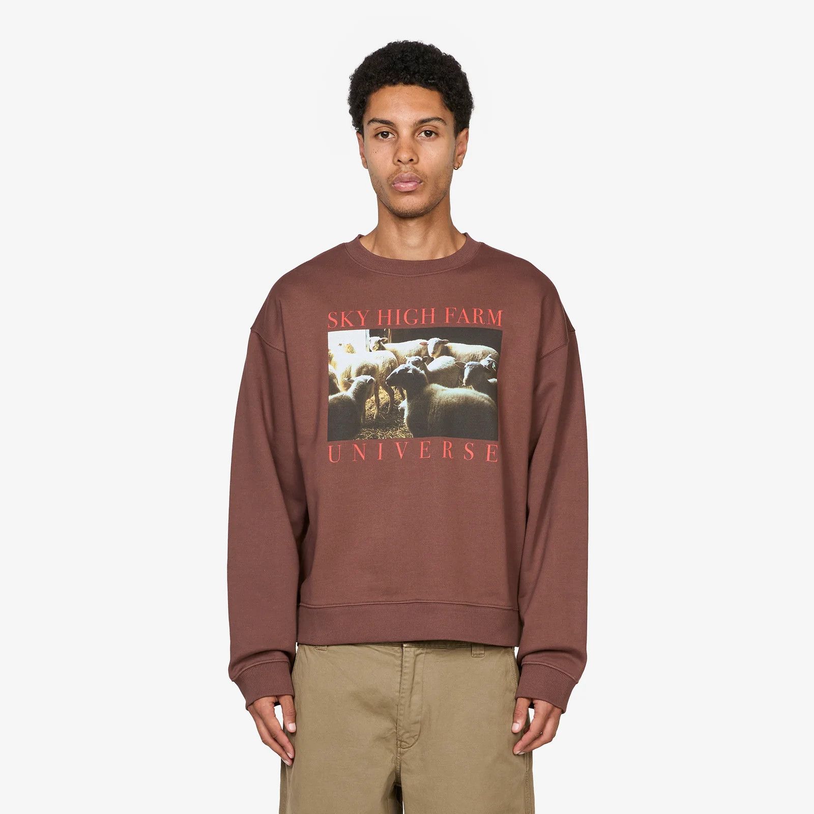 Sky High Farm Workwear SHF Universe Sheep Crewneck Brown Size US M / EU 48-50 / 2 - 1 Thumbnail