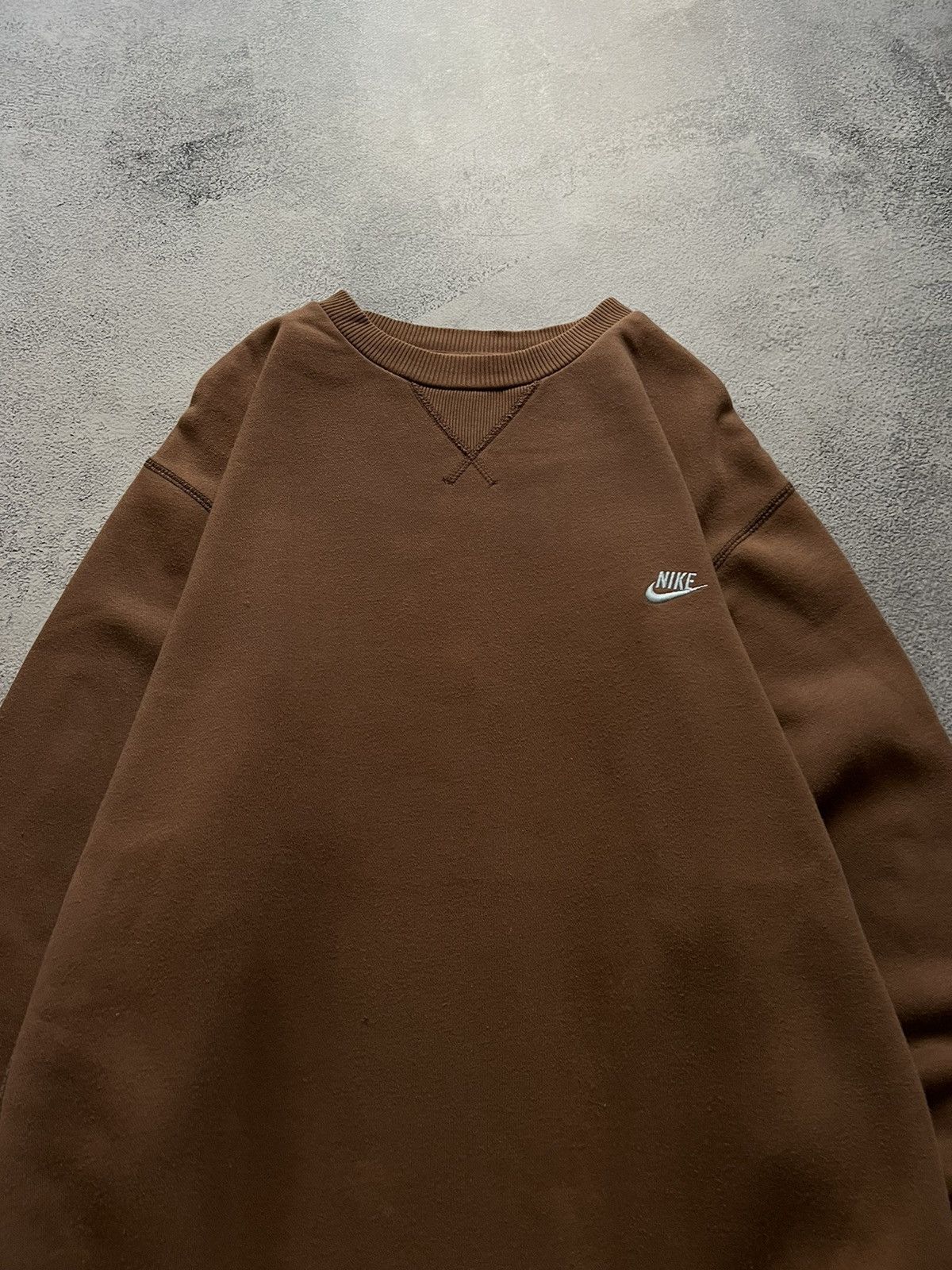 Nike × Vintage Vintage Y2k Nike Brown🤎 Rare Hype Sweatshirt 00’s Size US XL / EU 56 / 4 - 5 Thumbnail