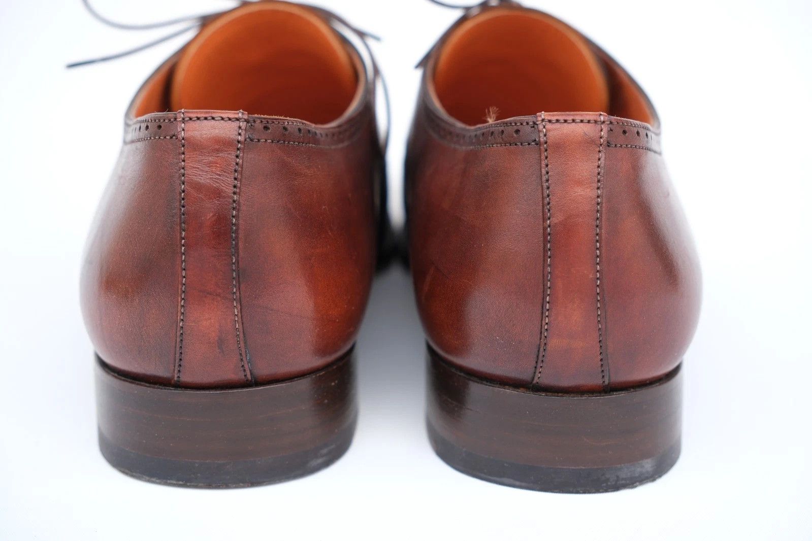 Santoni Santoni Brown Leather Derby Shoes UK 11 US 12 EU 45 Size US 12 / EU 45 - 3 Thumbnail