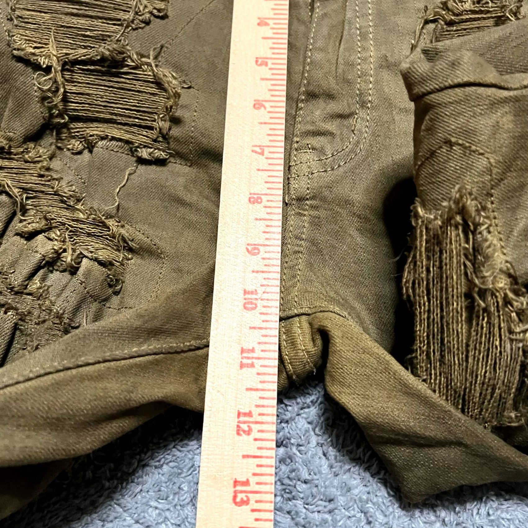 MNML MNML Jeans Mens Skinny Distressed Brown Stretch Stacked Pants 33 Size US 33 - 7 Thumbnail