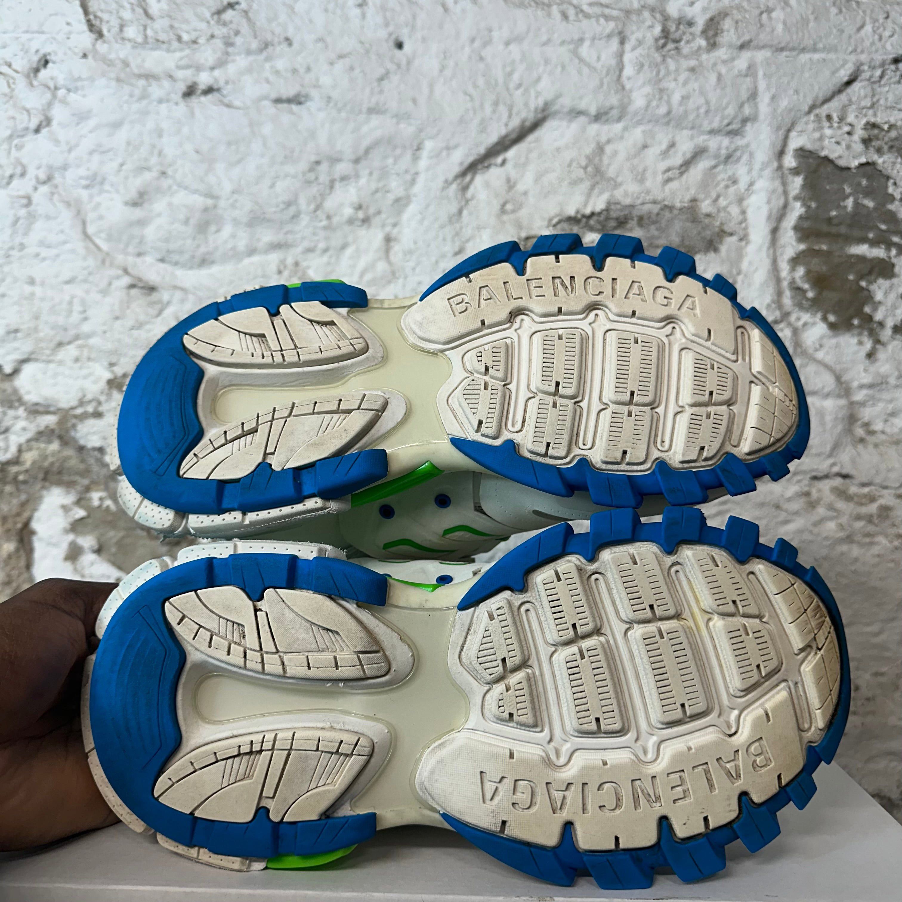 Balenciaga Balenciaga Track Runner White Green Blue Sneaker Sz 7 (40) Size US 7 / EU 40 - 6 Thumbnail