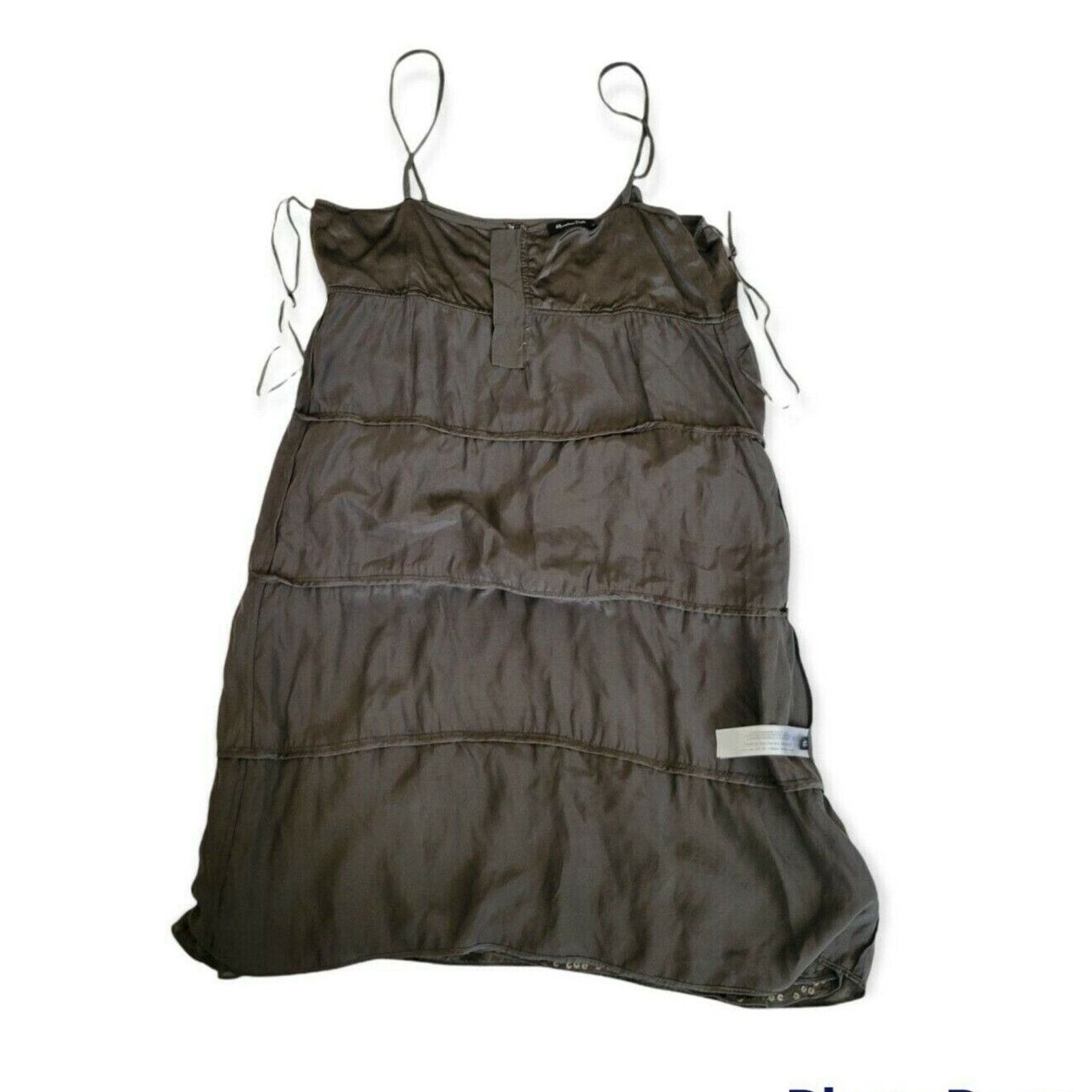 Massimo Dutti Massimo Dutti GREY SEQUIN PARTY DRESS 100% Silk Size 10 Size L / US 10 / IT 46 - 4 Thumbnail