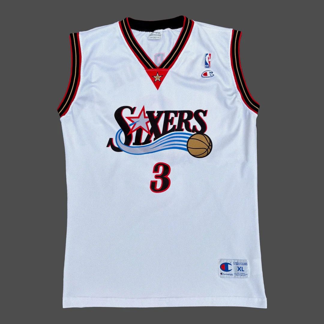 Champion 76ers Allen Iverson 2001 Vintage NBA Champion OG Jersey Size US XL / EU 56 / 4 - 1 Thumbnail