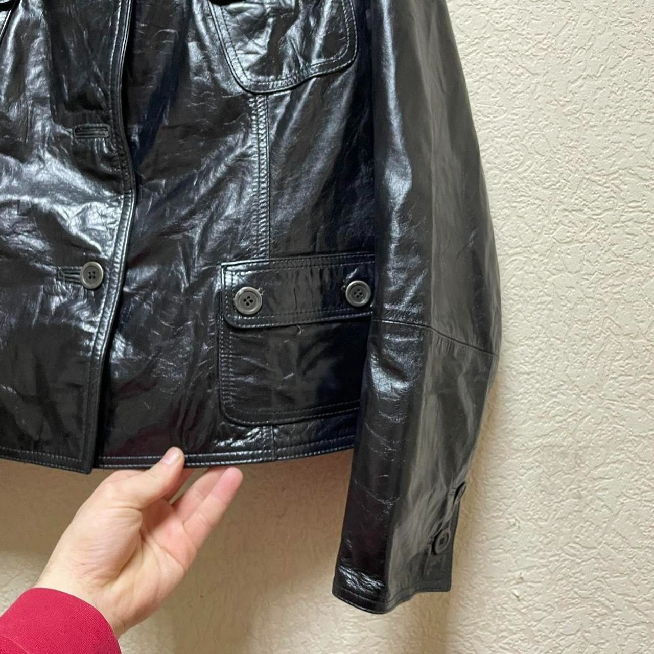 20471120 Vintage Leather Zip Jacket Punk Size L / US 10 / IT 46 - 4 Thumbnail