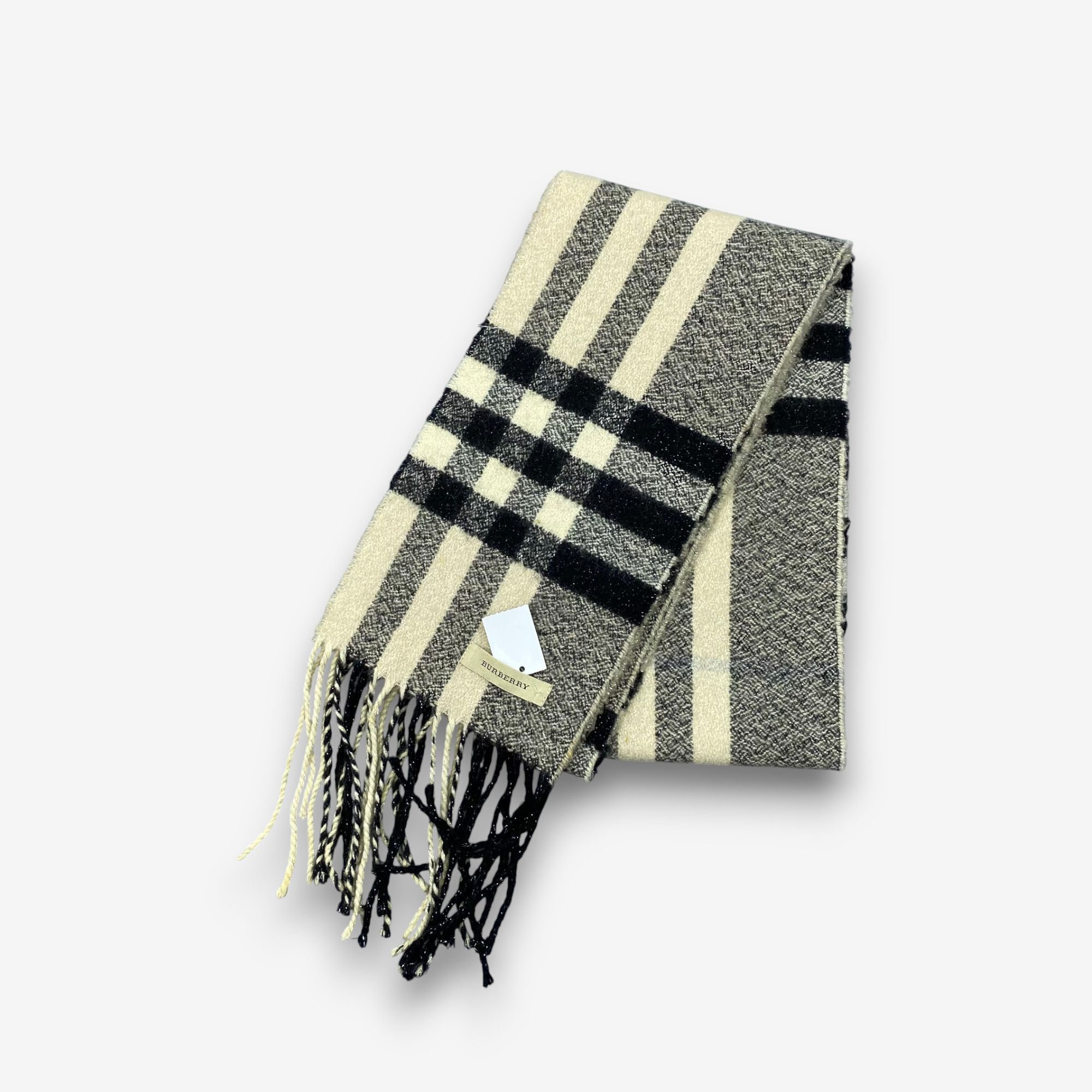 Burberry Vintage Burberry Scarf Muffler Cashmere Checkered Scarves Size ONE SIZE - 2 Thumbnail