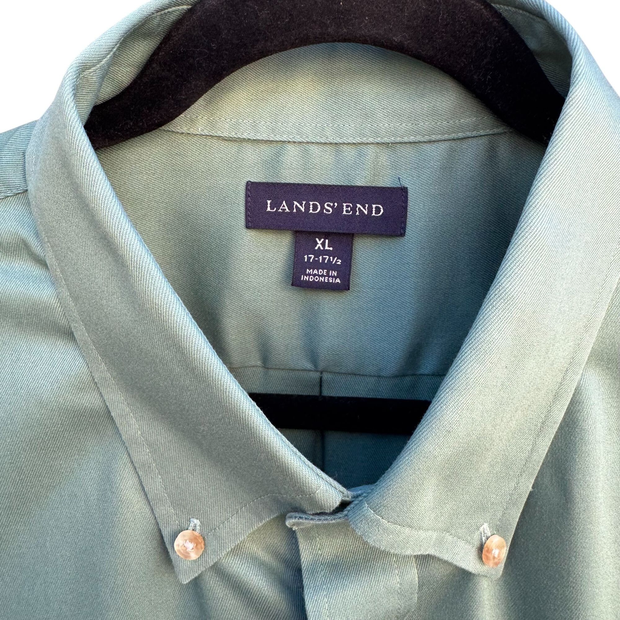 Lands' End Lands End Vintage 90s Mens Green Long Sleeve Button-Down Dre Size US XL / EU 56 / 4 - 6 Thumbnail