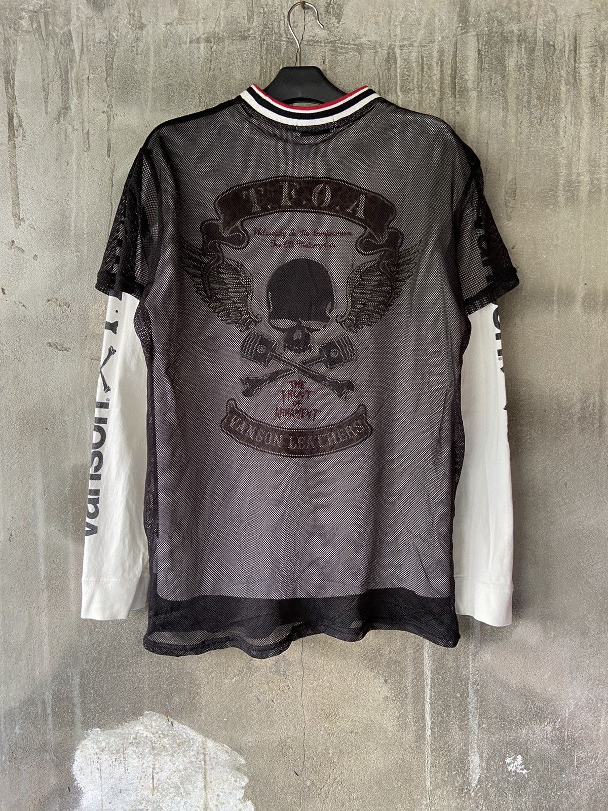 Beauty Beast × Hysteric Glamour × Japanese Brand BROWNY TEE OPEN KNIT 2 IN 1 VANSON X T.F.O.A LONG SLEEVE Size US L / EU 52-54 / 3 - 12 Thumbnail