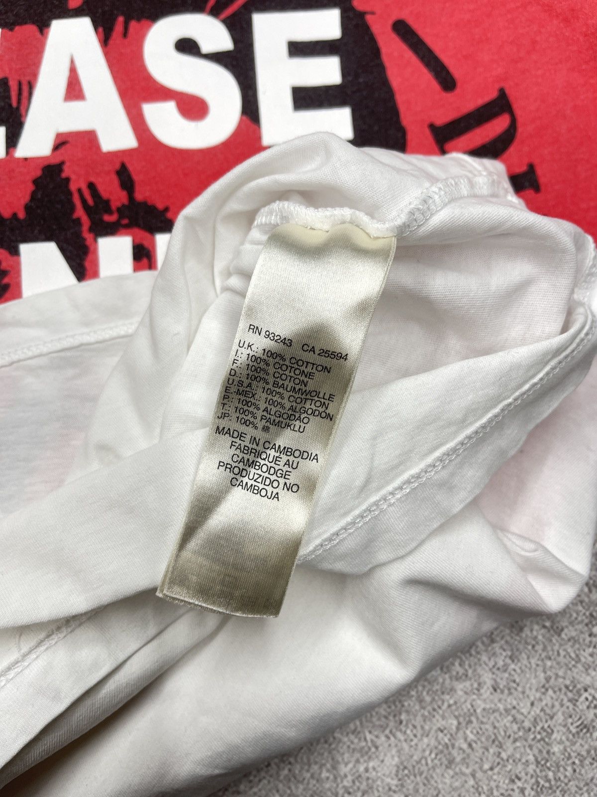 Diesel Mens Diesel T Shirt White Big Logo Punk More Kaos Size S Size US S / EU 44-46 / 1 - 6 Thumbnail