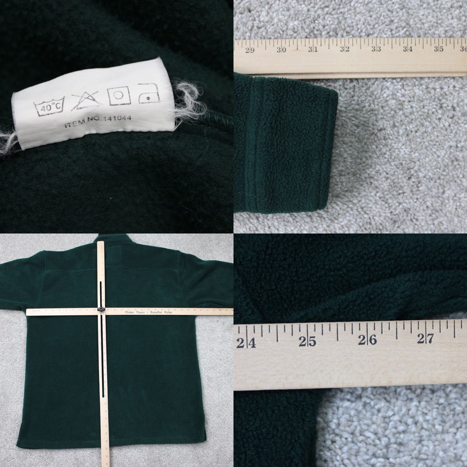 Vintage Juneau Mens Large Green Button-Up Shacket Fleece Plaid Long Sleeve Usual Fit Shirts Size US L / EU 52-54 / 3 - 8 Thumbnail