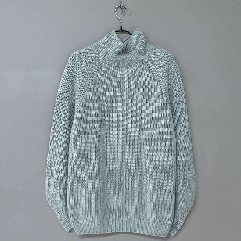 Loro Piana LORO PIANA Light blue baby cashmere knit sweater Size L / US 10 / IT 46 - 1 Thumbnail