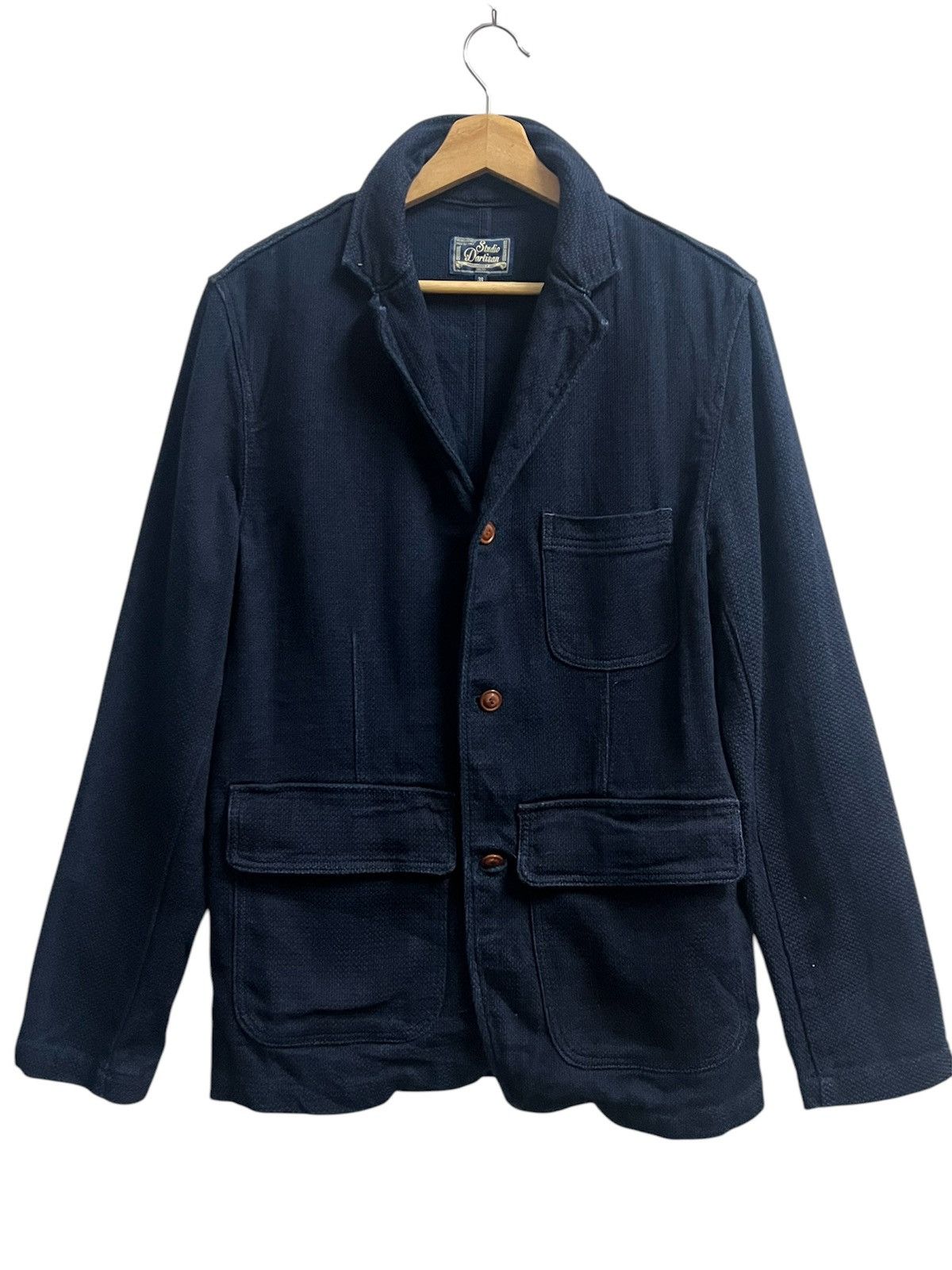 Studio D'Artisan Studio D'Artisan Vintage Hand dyed sashiko jacket Size US L / EU 52-54 / 3 - 1 Thumbnail