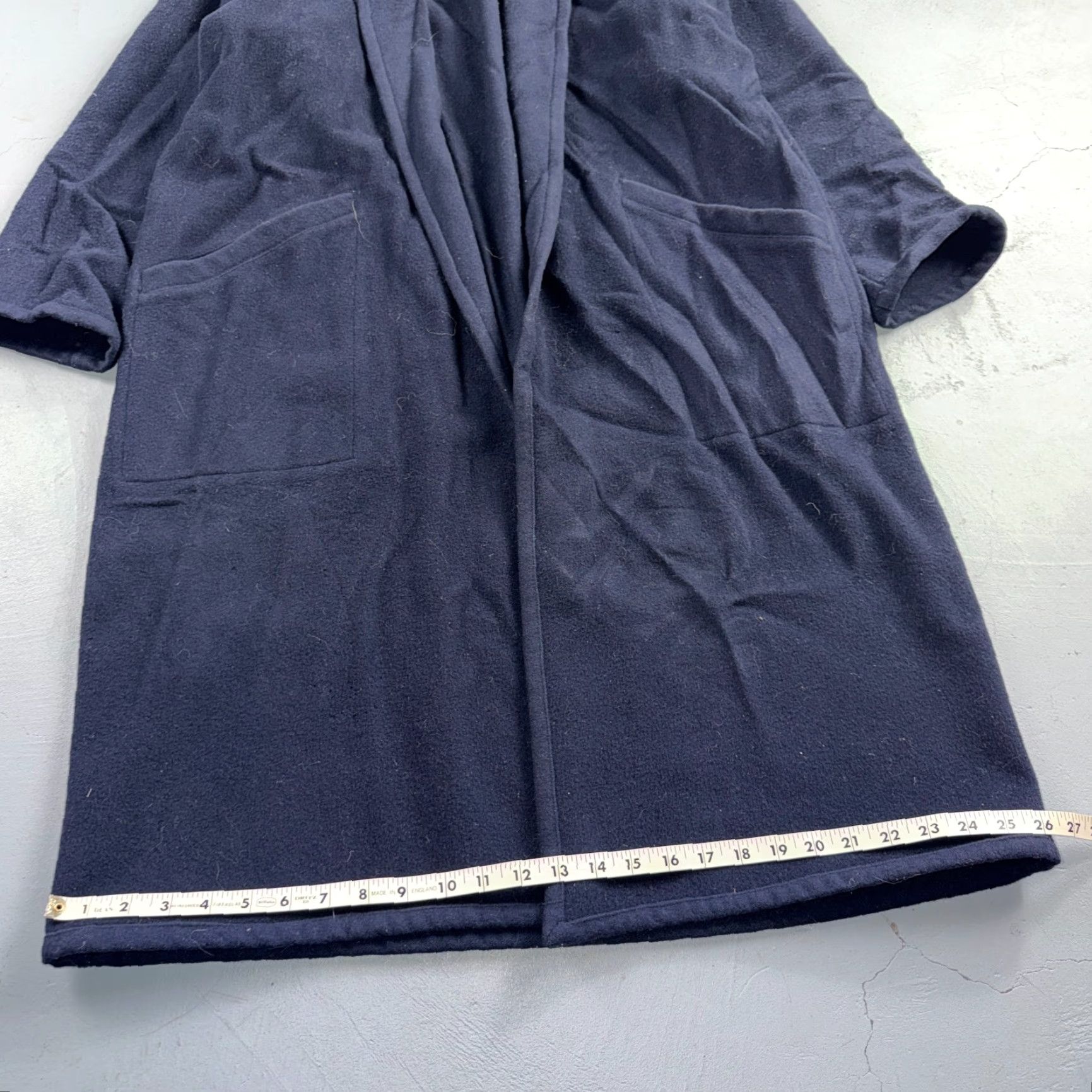 Eileen Fisher Eileen Fisher Wool Kimono Jacket Women’s Oversized Open Front Mid-Length Blue Size S Size S / US 4 / IT 40 - 6 Thumbnail