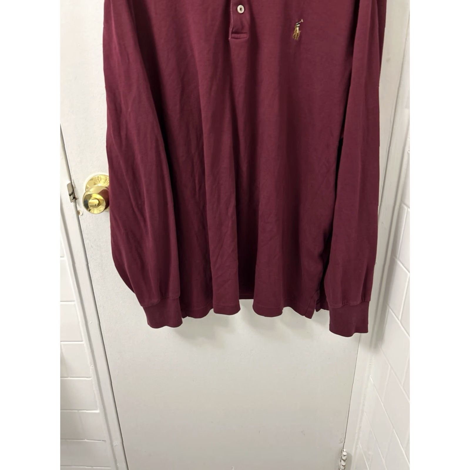 Polo Ralph Lauren Polo Ralph Lauren Shirt Mens XL Red Maroon Classic Fit Rugby L/S Size US XL / EU 56 / 4 - 3 Thumbnail