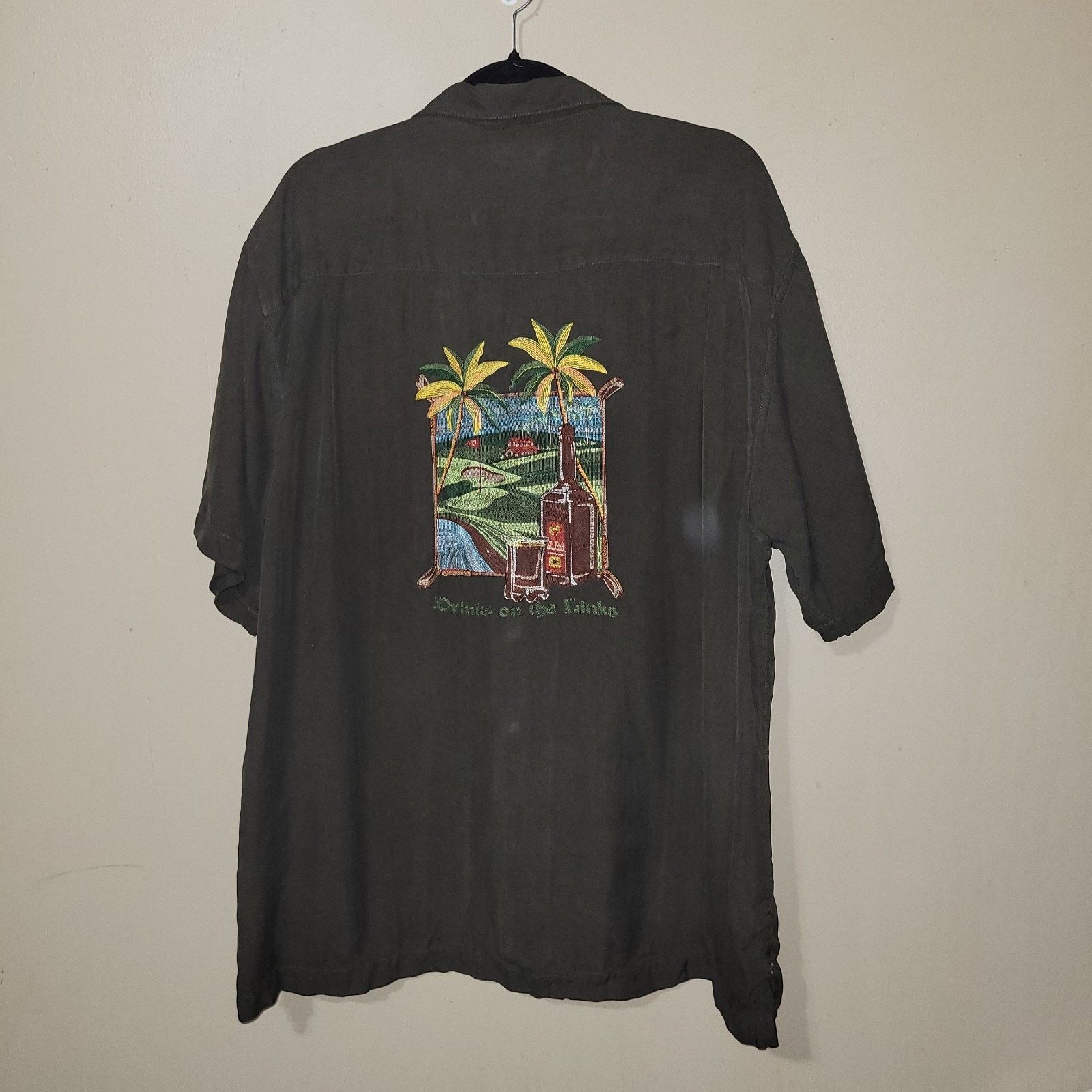 & Other Stories LUAU Men's Shirt Black XL 100% Silk Palm Tree Limited Size US XL / EU 56 / 4 - 7 Thumbnail