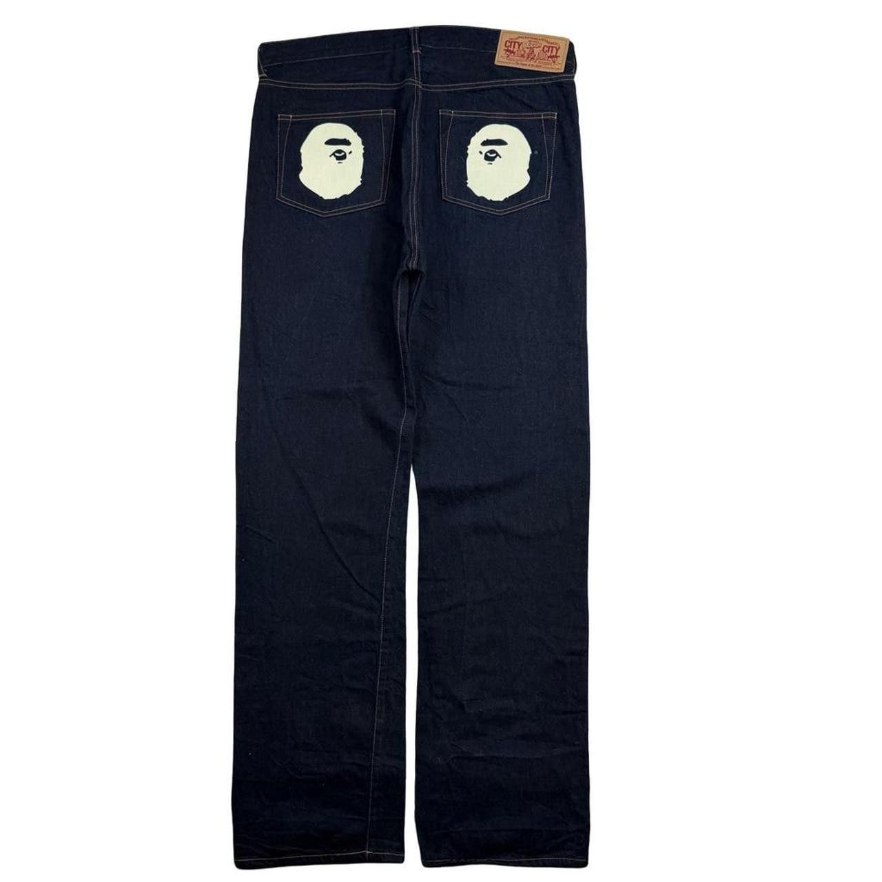 Bape Vintage Bape Ape Head Denim Jeans - Waist: 40 Size US 40 / EU 56 - 1 Thumbnail