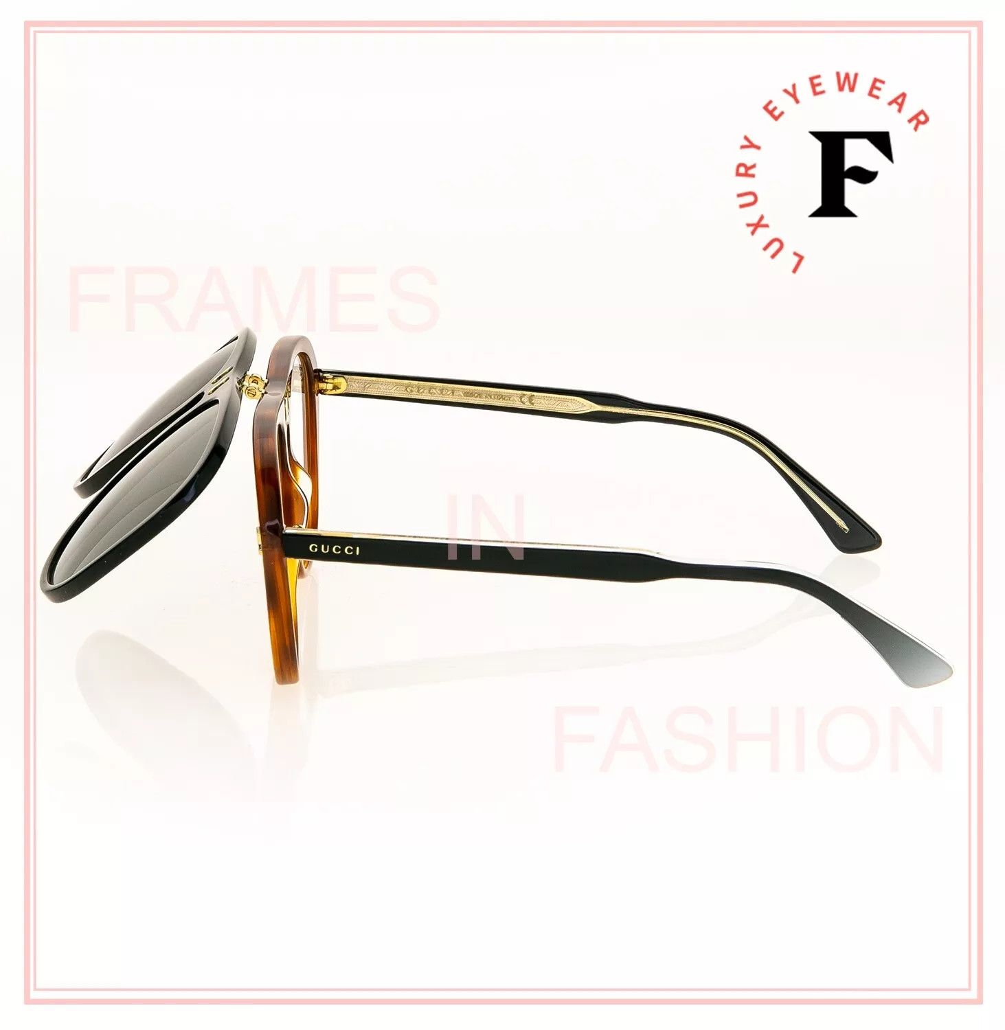 Gucci GUCCI AUTHENTIC 0087 Black Aviator Sunglasses GG0087 003 Size ONE SIZE - 8 Thumbnail