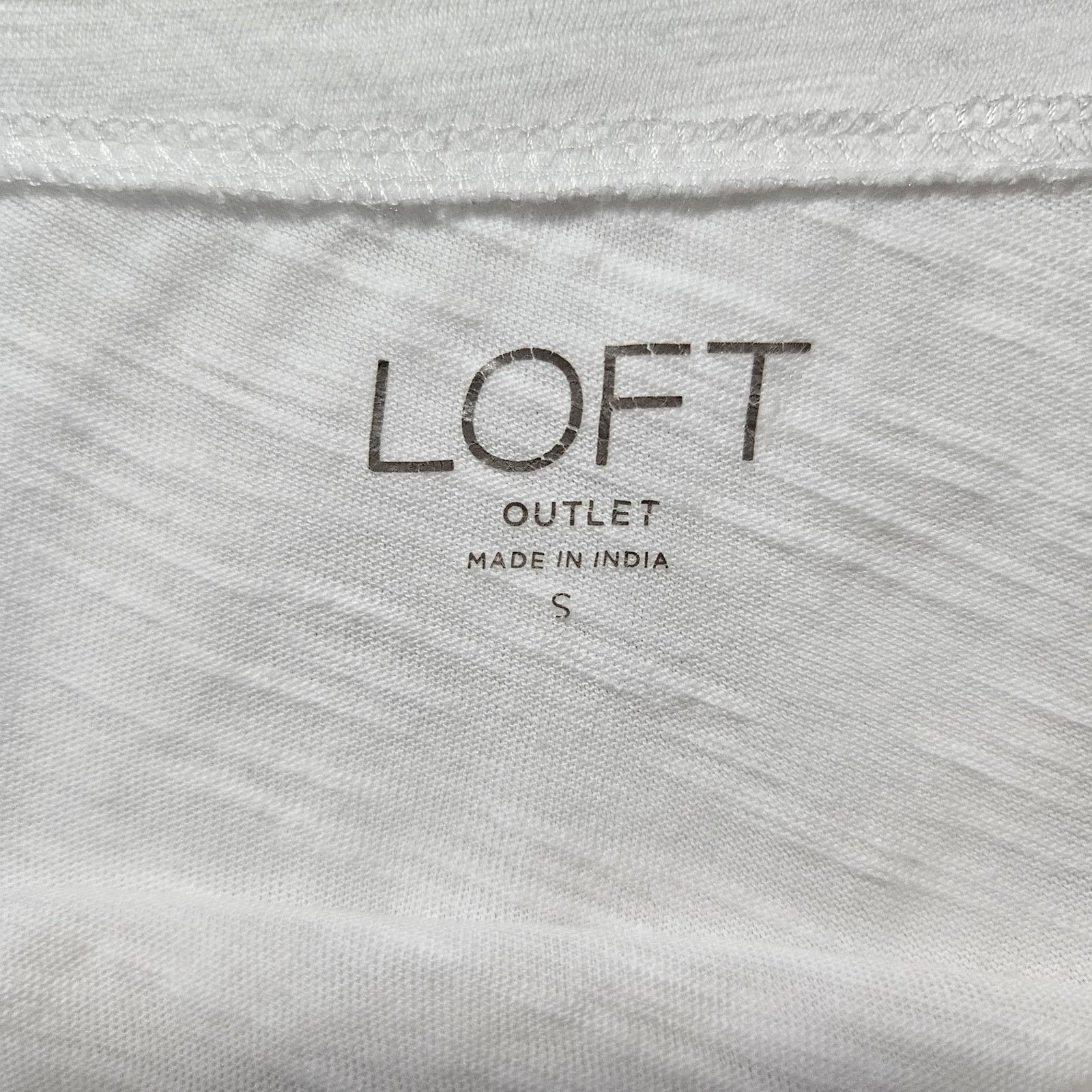 Loft Loft Multi-Color Stitch Embroidery Cotton Top Sz. S White Size S / US 4 / IT 40 - 6 Thumbnail