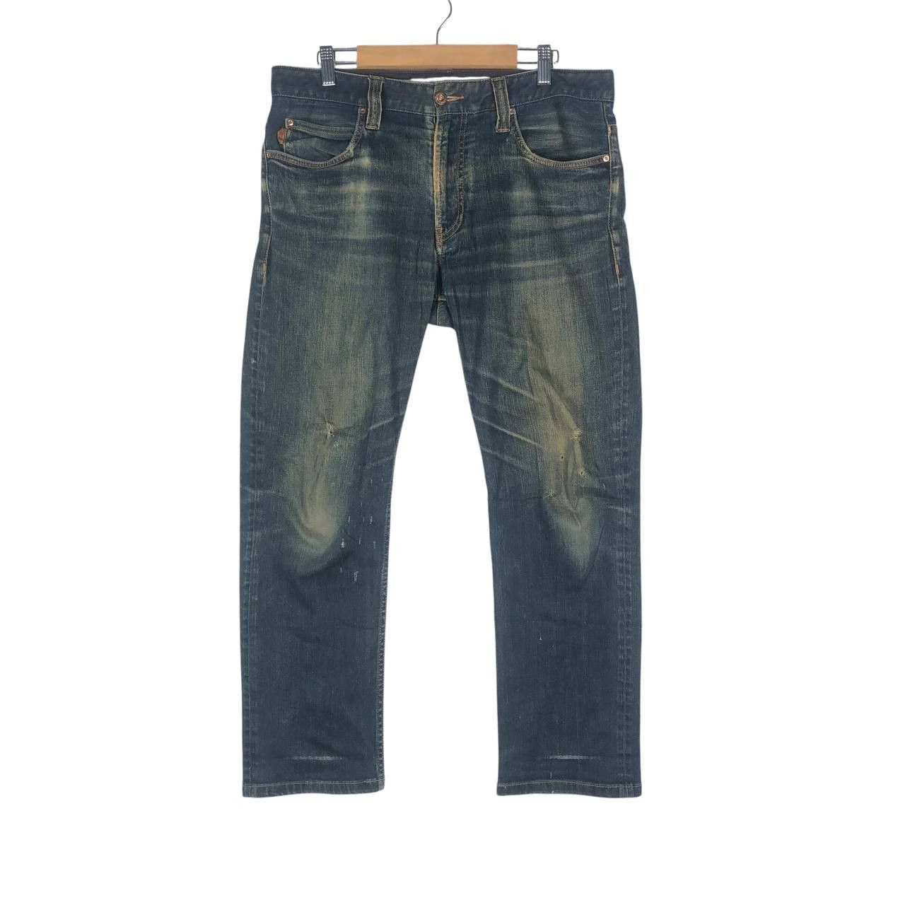 Armani × Jean × Vintage Vintage Armani Distressed Denim Jeans Size US 33 - 1 Thumbnail