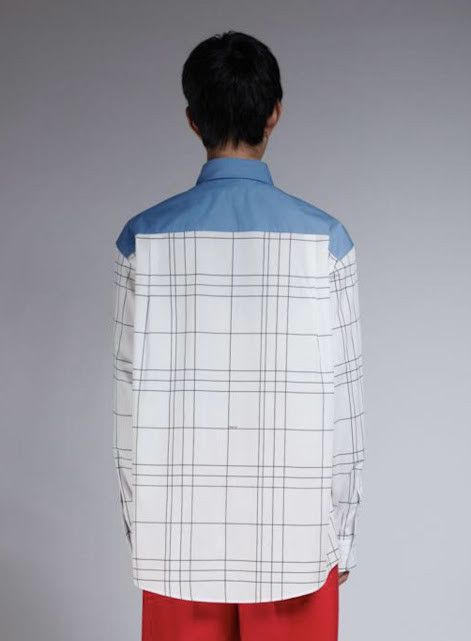Marni o1w1db10125 Color Block Checked Shirt in White Size US S / EU 44-46 / 1 - 3 Thumbnail